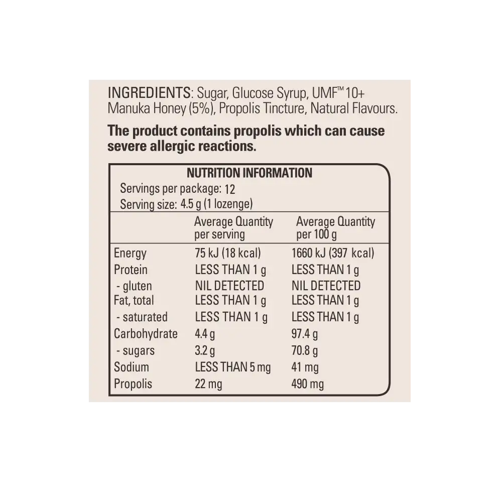 Comvita Mānuka Honey Lozenges Lemon,500g