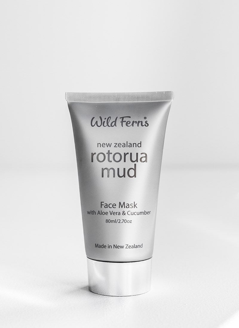 Wild Ferns Rororua Mud Face Mask with Aloevera & Cucumber, 80ml