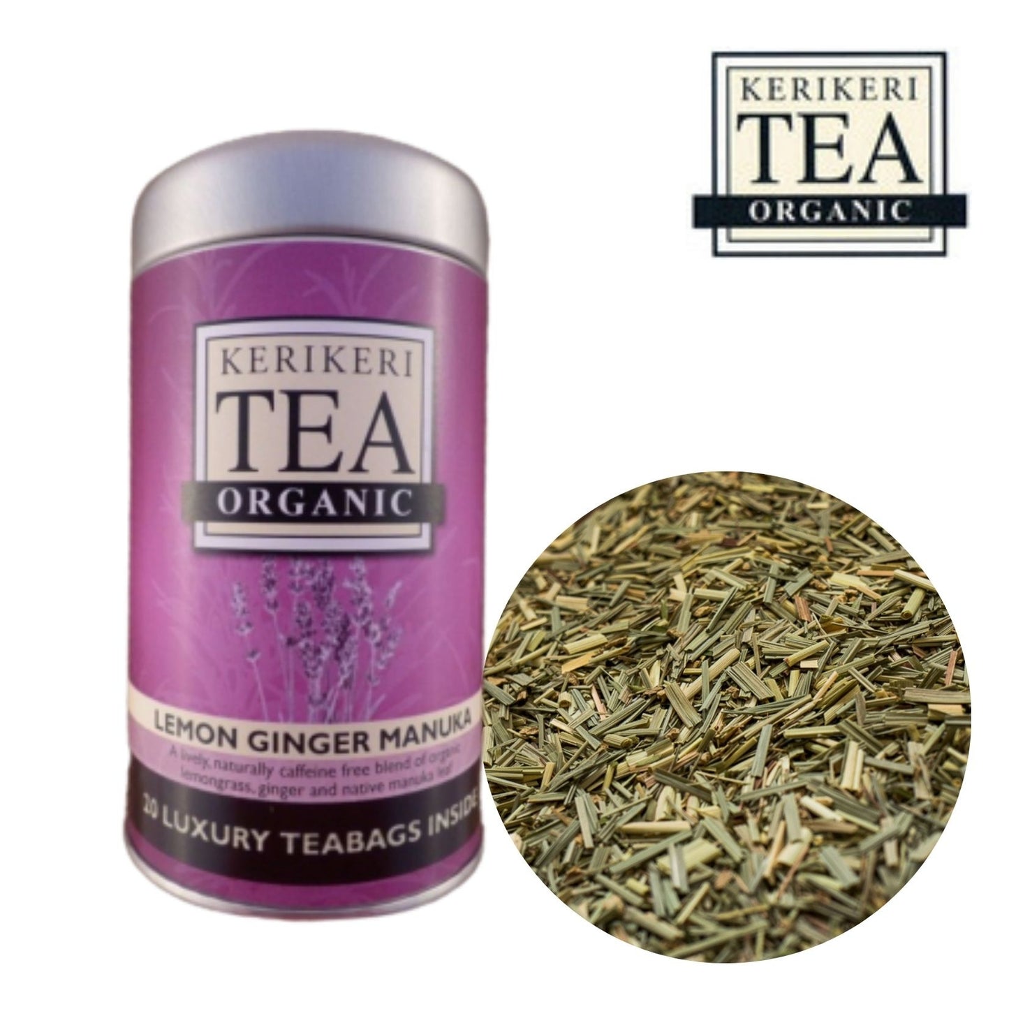 Kerikeri Organic Lemon Ginger Manuka Teabags X 20