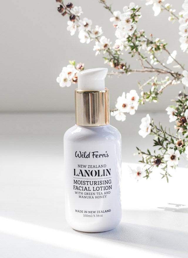 Wild Ferns Lanolin Moisturising Facial Lotion with Green Tea and Manuka Honey 100ml