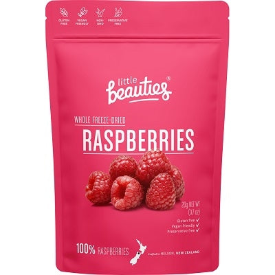 Little Beauties Whole Freeze- Dried Raspberries 20 g Net WT