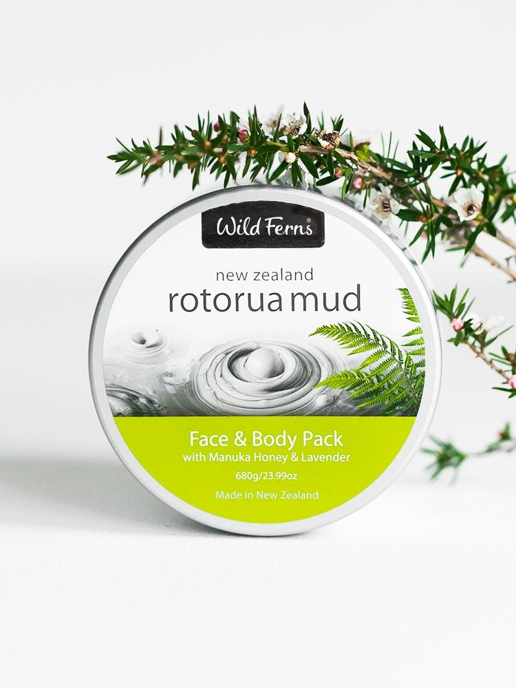 Wild Ferns Rotorua Mud Face & Body Pack with Manuka Honey & Lavender, 650g