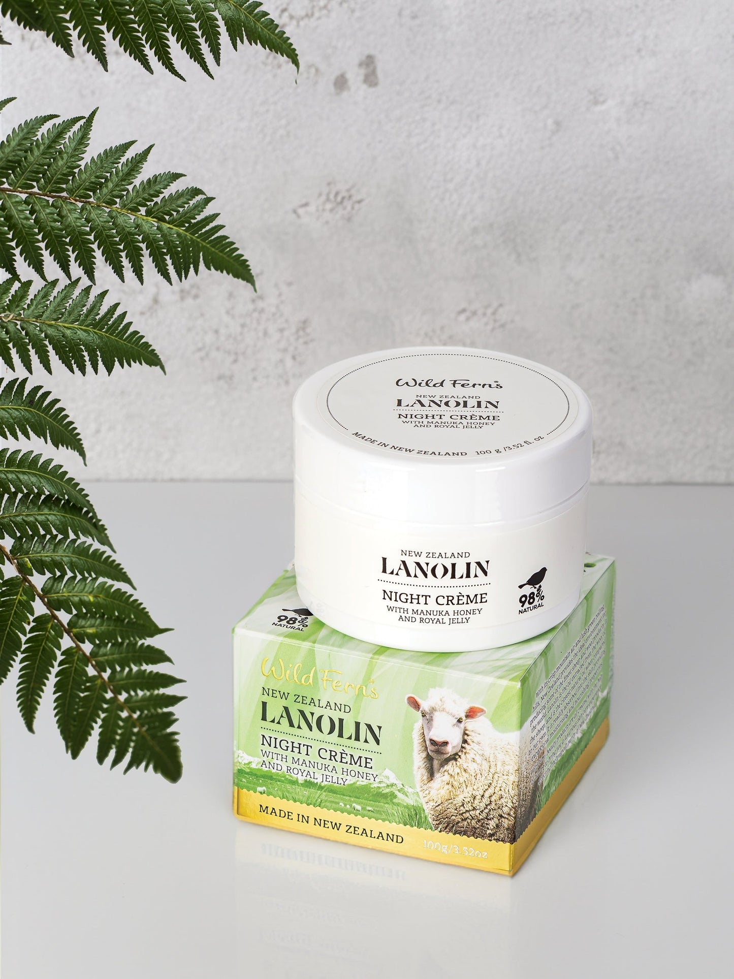 Wild Ferns Lanolin Night Creme with Manuka Honey & Royal Jelly 100g