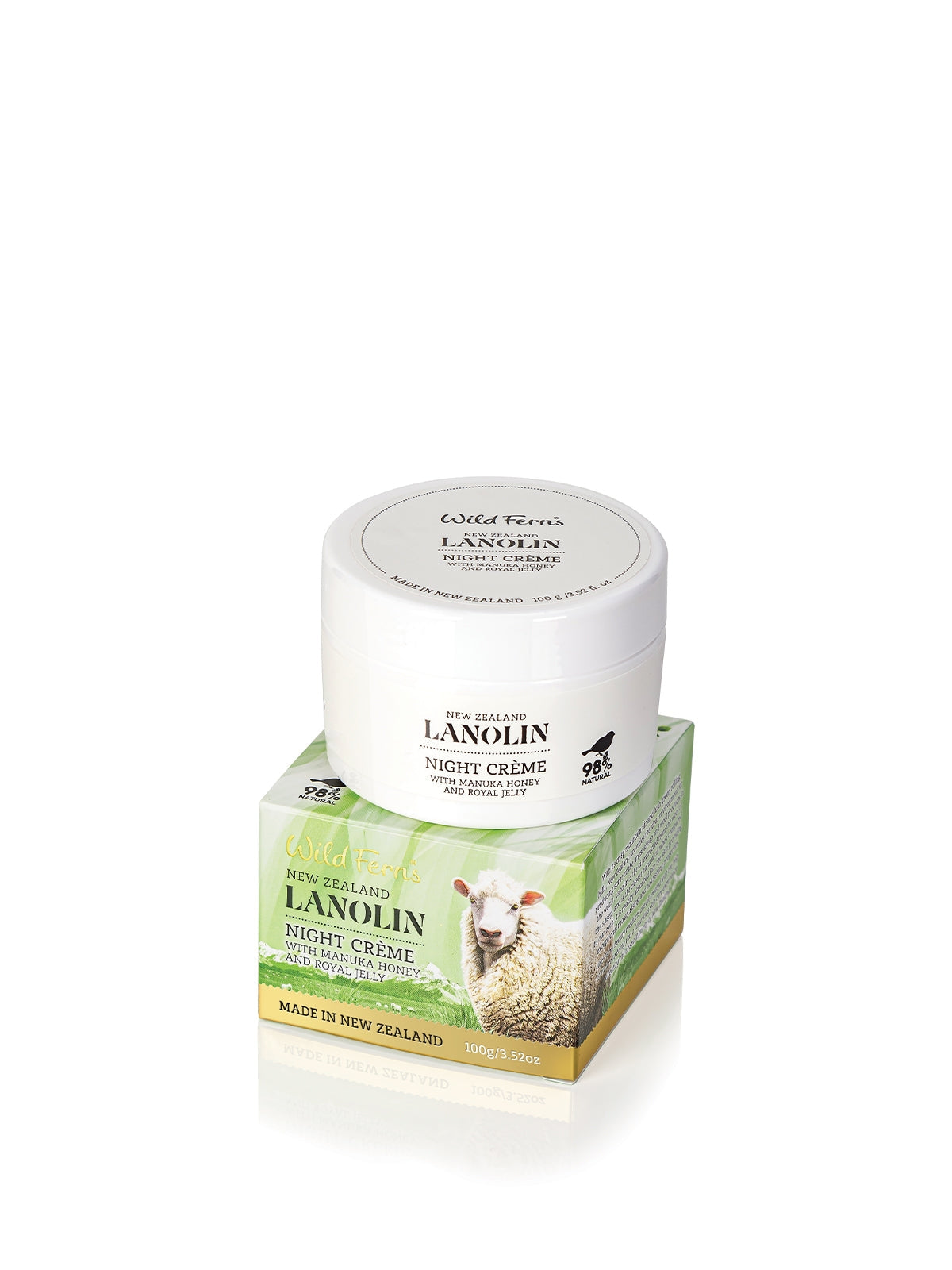 Wild Ferns Lanolin Night Creme with Manuka Honey & Royal Jelly 100g