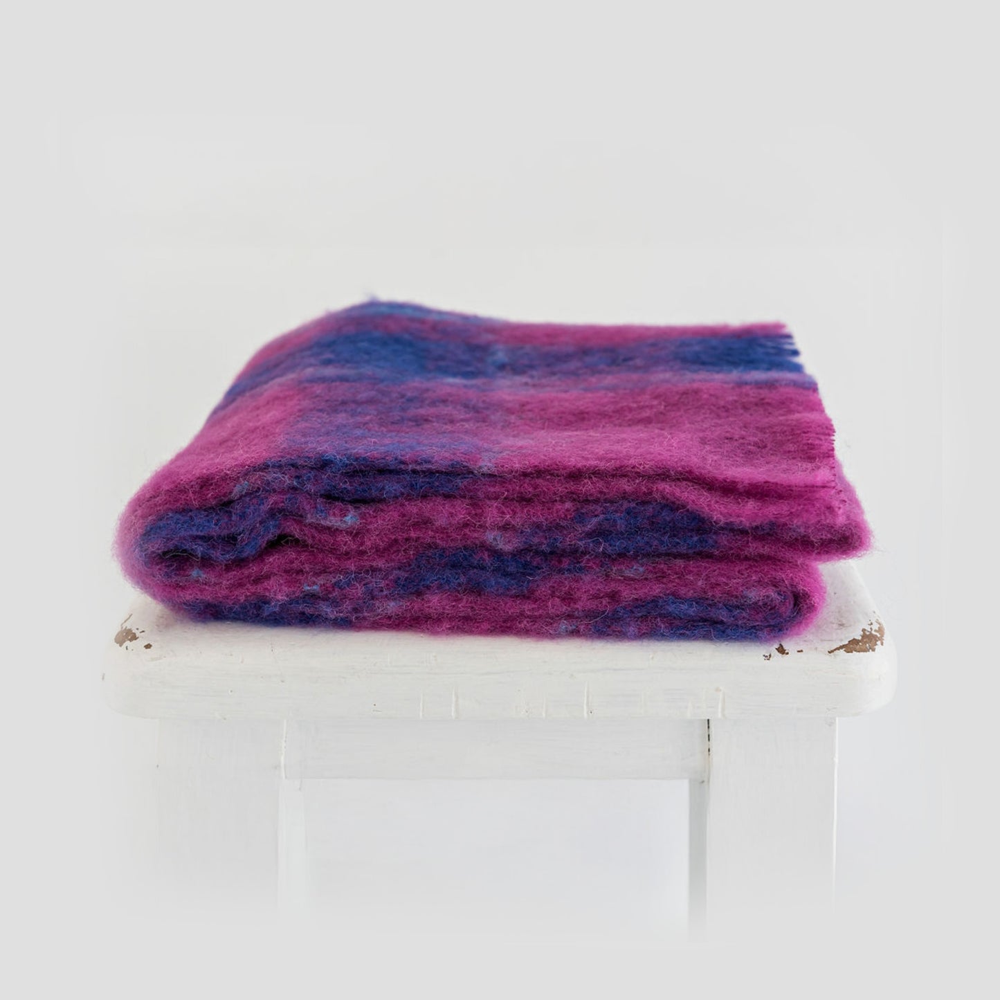 Masterweave Alpaca Scarf - Royal Fushia Check