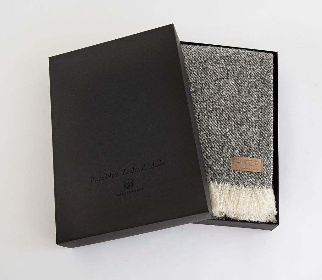 Masterweave Wool Twill Throw - Grey