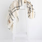 Masterweave Wool Twill Throw - Cream Window Check
