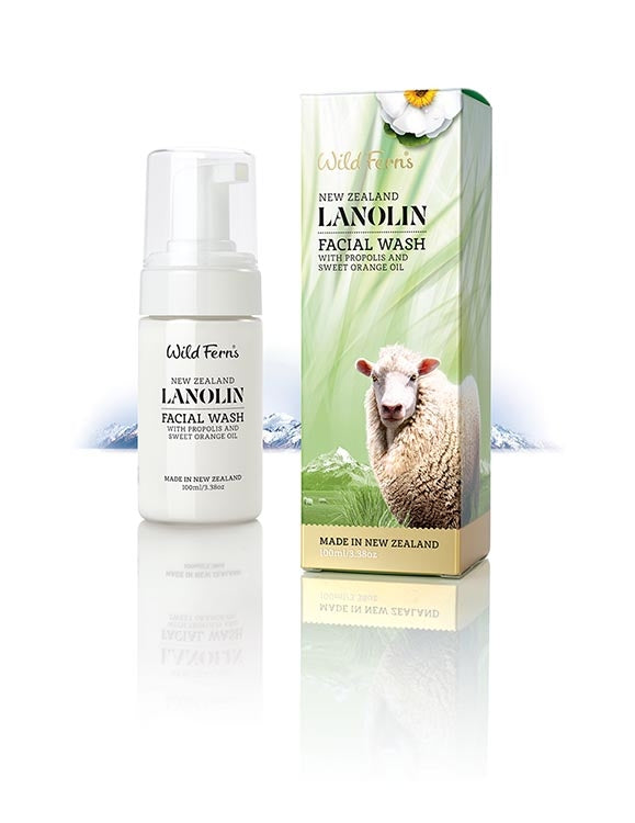 Wild Ferns Lanolin Facial Wash with Propolis and Sweet Orange, 100ml
