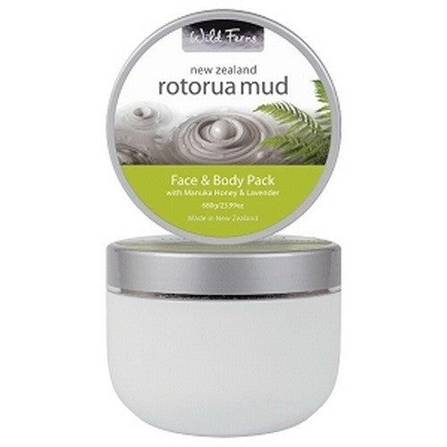 Wild Ferns Rotorua Mud Face & Body Pack with Manuka Honey & Lavender, 650g