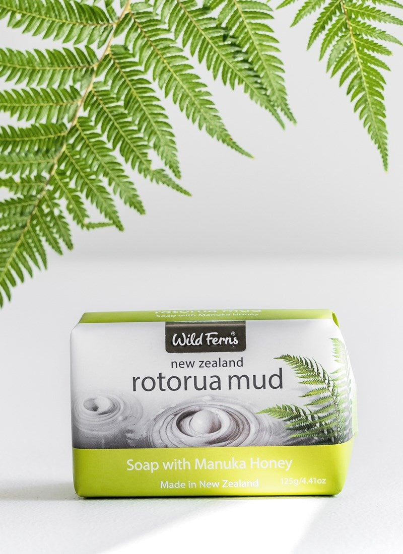 Wild Ferns Rotorua Mud Soap With Manuka Honey, 125g