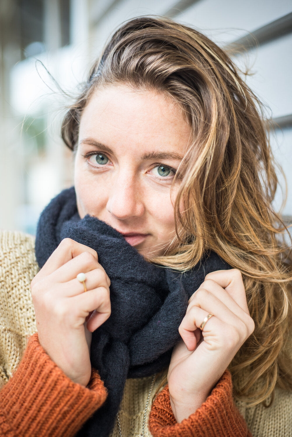 Masterweave Alpaca Scarf - Grey/Black Marle