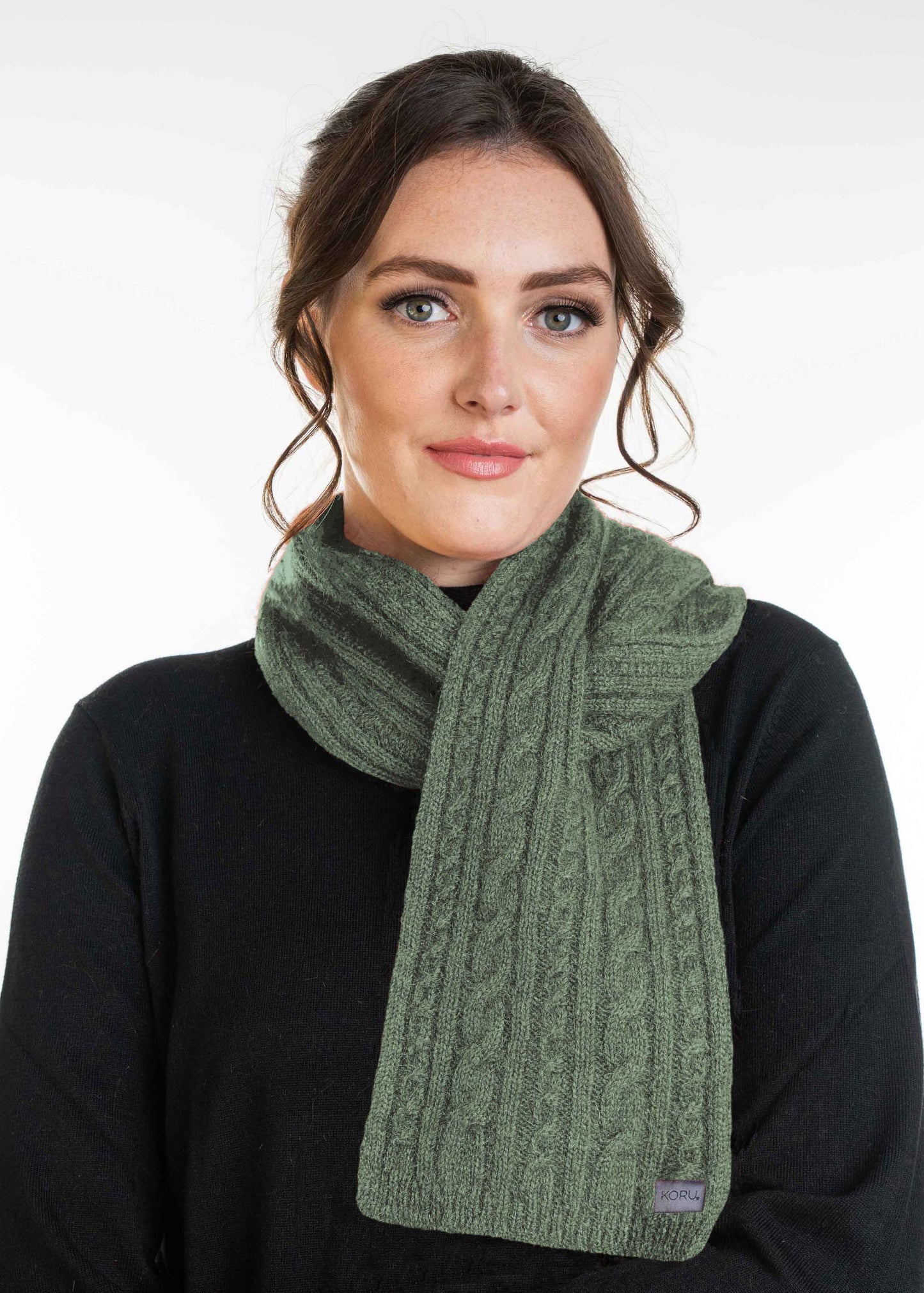 Merino Possum Cable Scarf - KO132