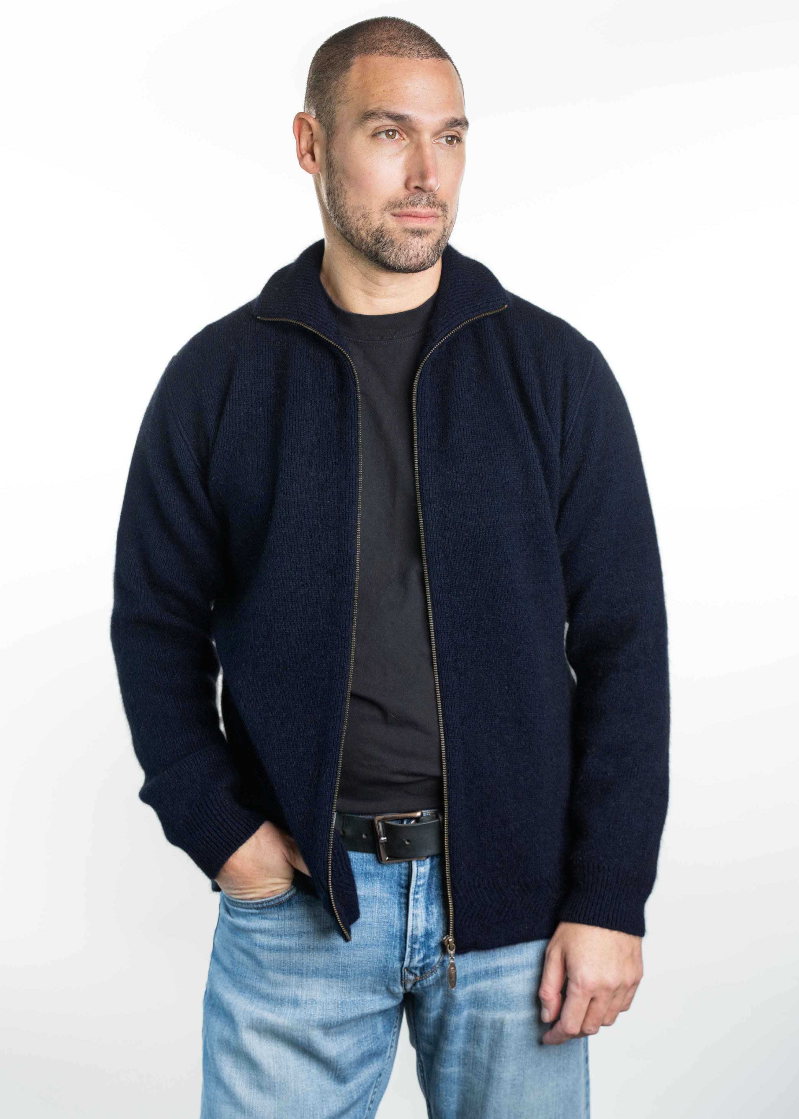 Merino Possum Zip Through Collar Jacket - KO231