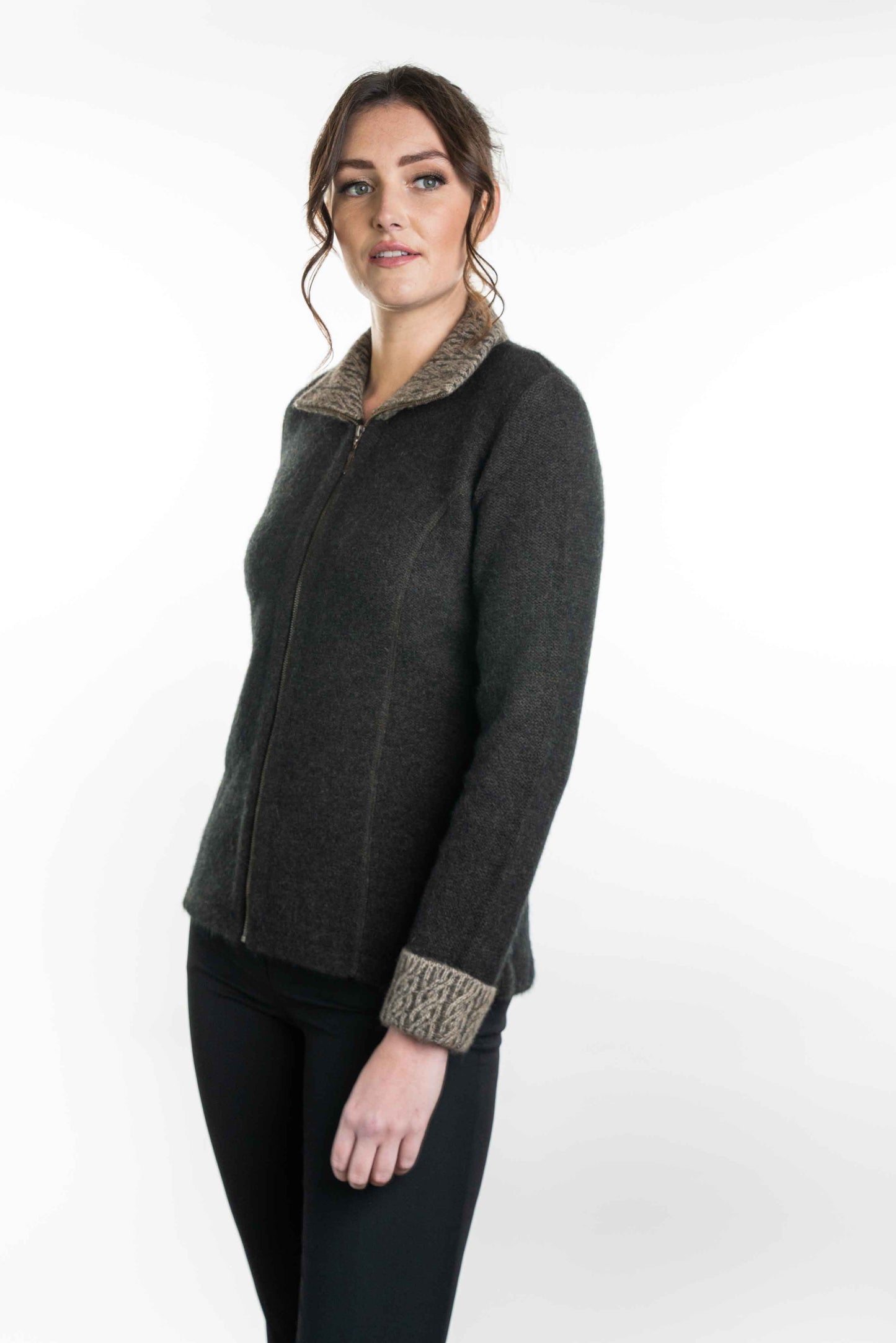 Merino Possum Two Tone Jacket - KO476