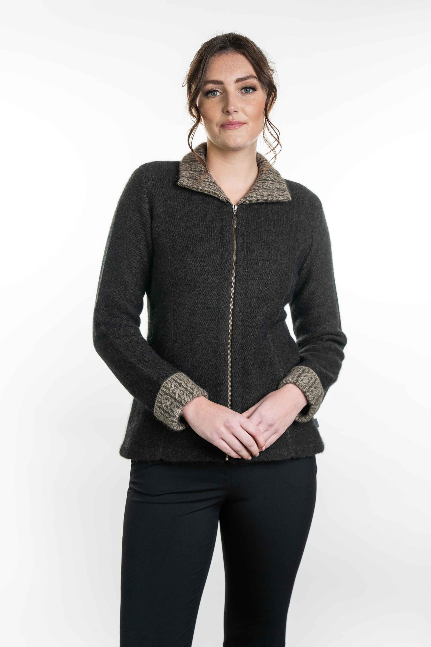 Merino Possum Two Tone Jacket - KO476