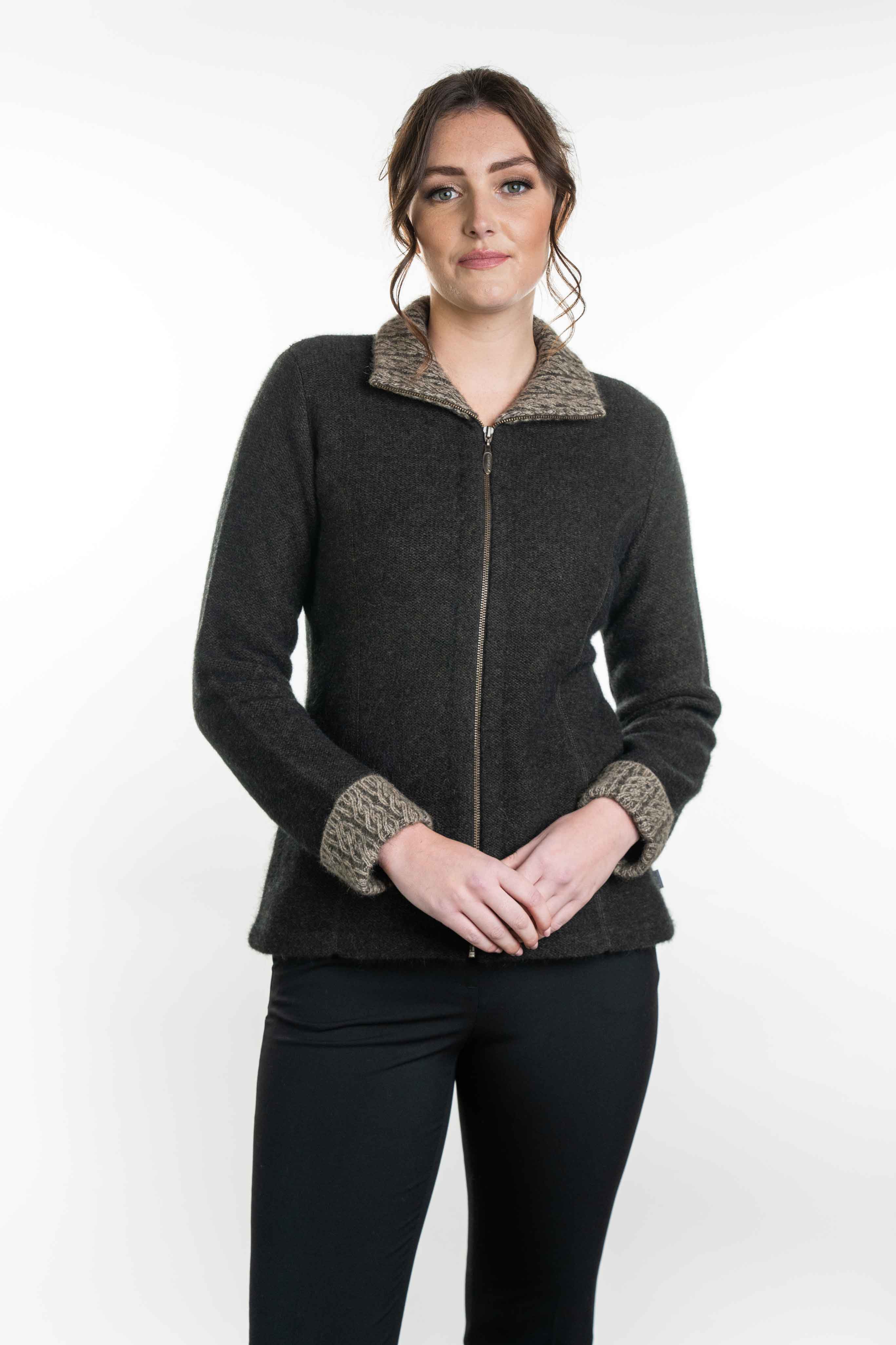 Merino Possum Two Tone Jacket - KO476