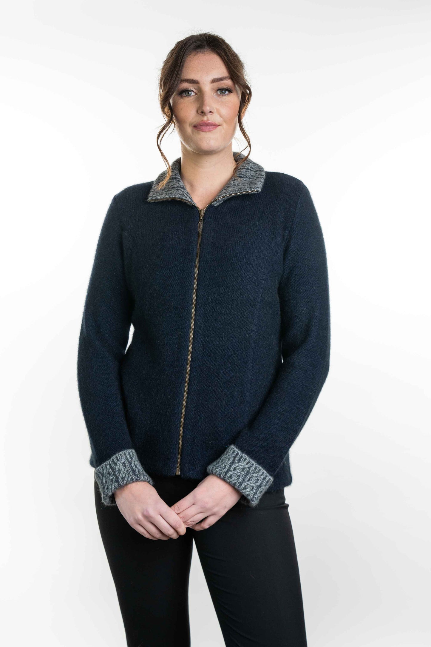 Merino Possum Two Tone Jacket - KO476
