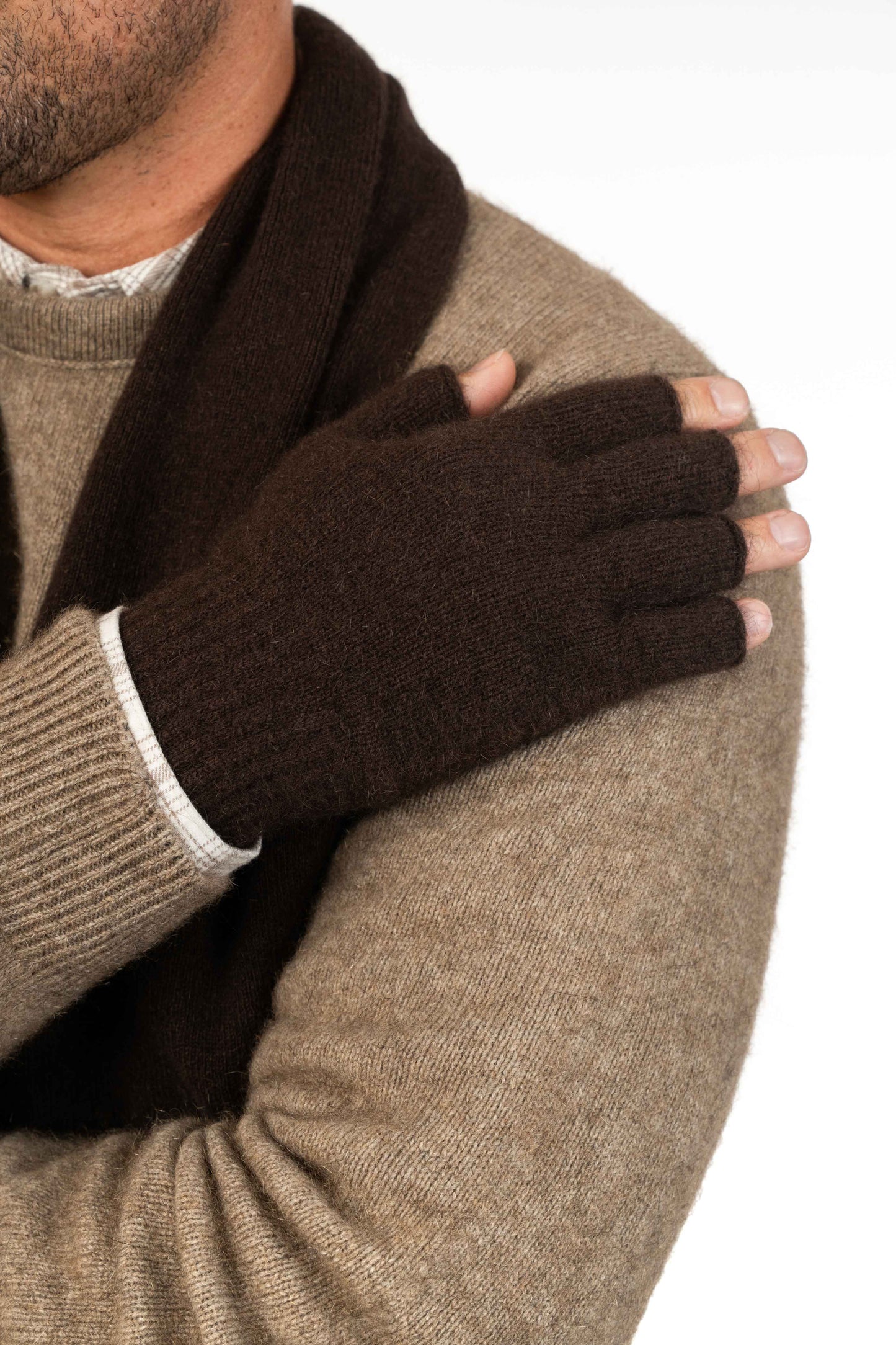 Merino Possum Fingerless Gloves - KO50