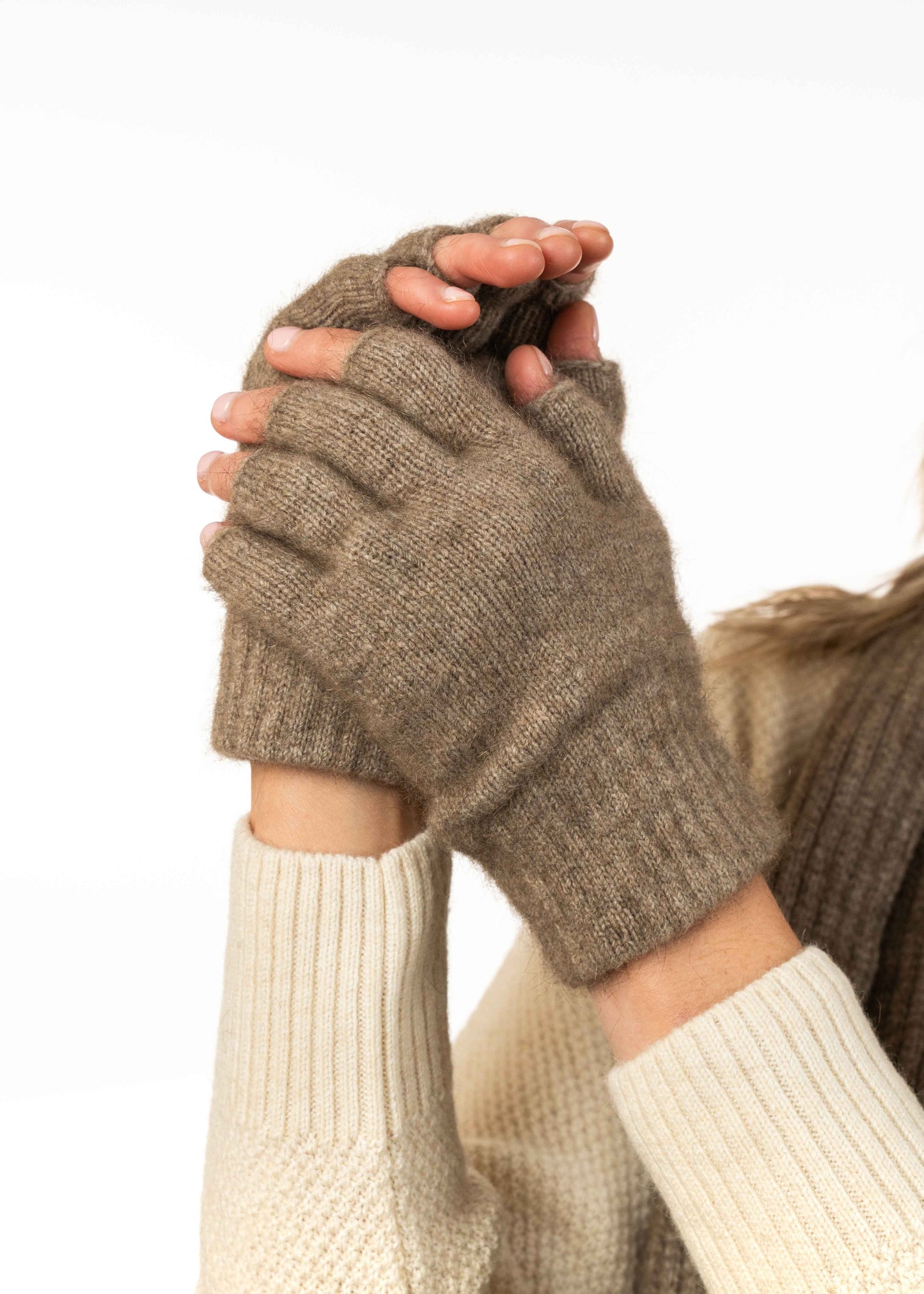 Merino Possum Fingerless Gloves - KO50