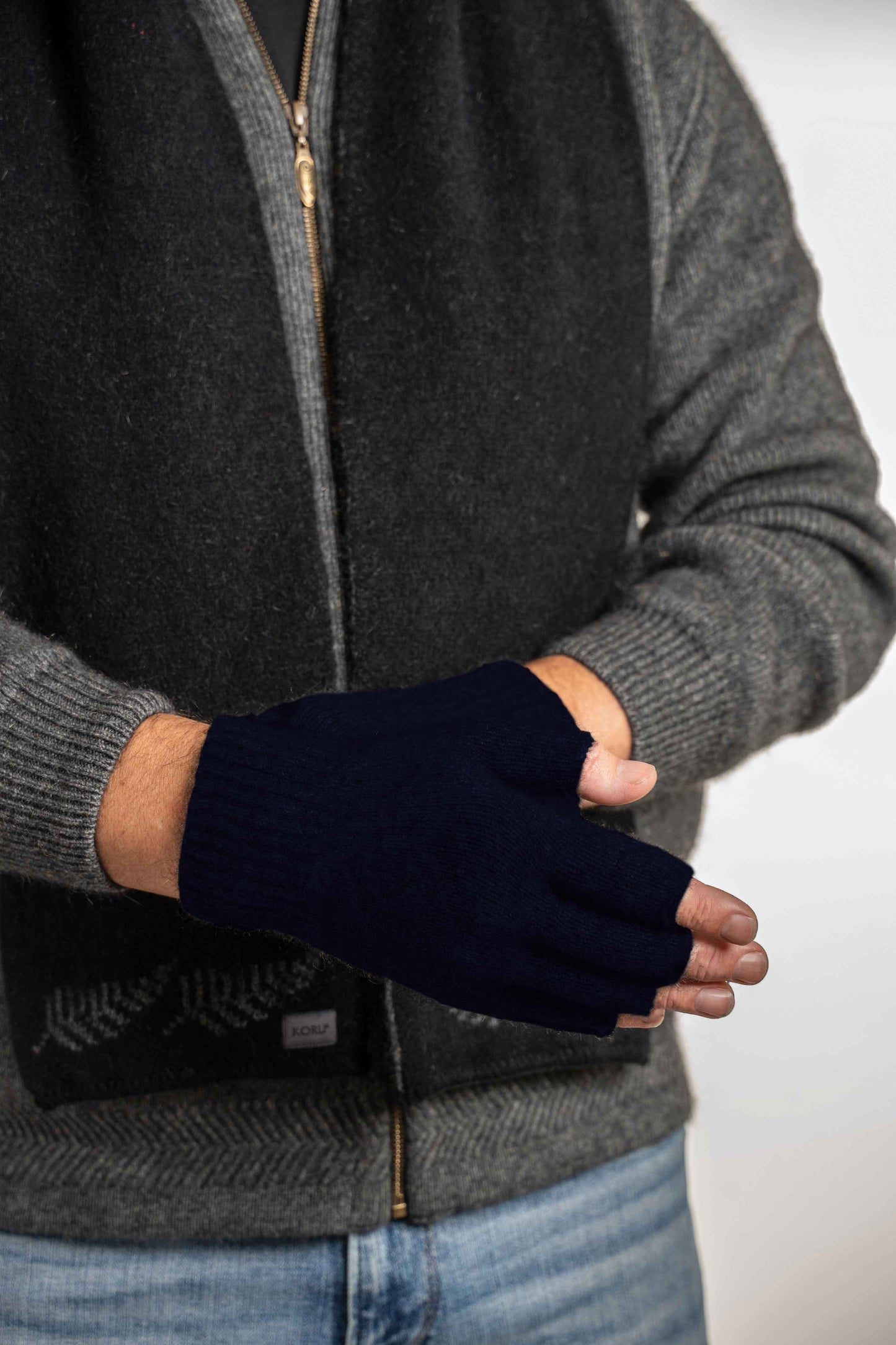 Merino Possum Fingerless Gloves - KO50
