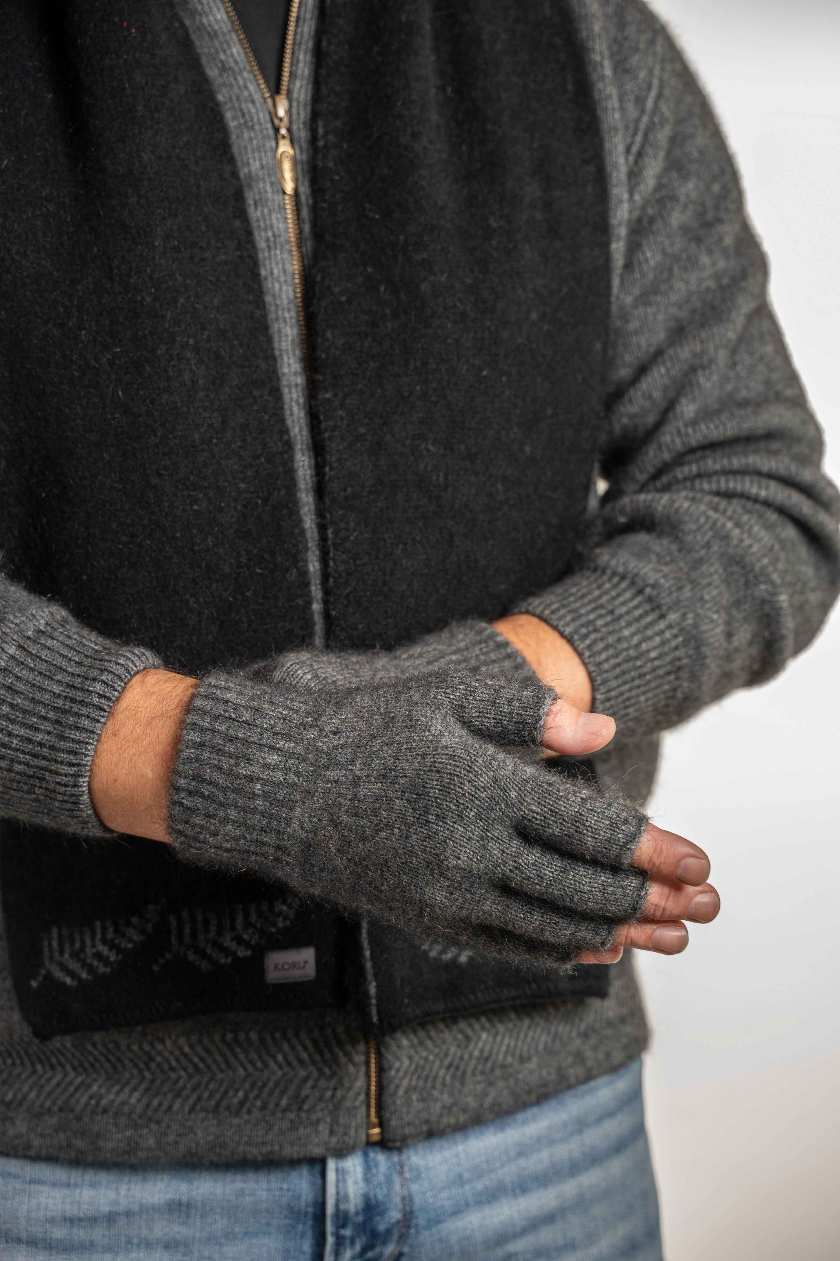 Merino Possum Fingerless Gloves - KO50