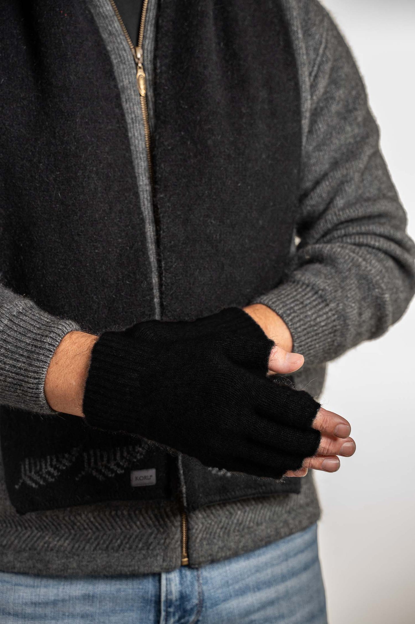 Merino Possum Fingerless Gloves - KO50