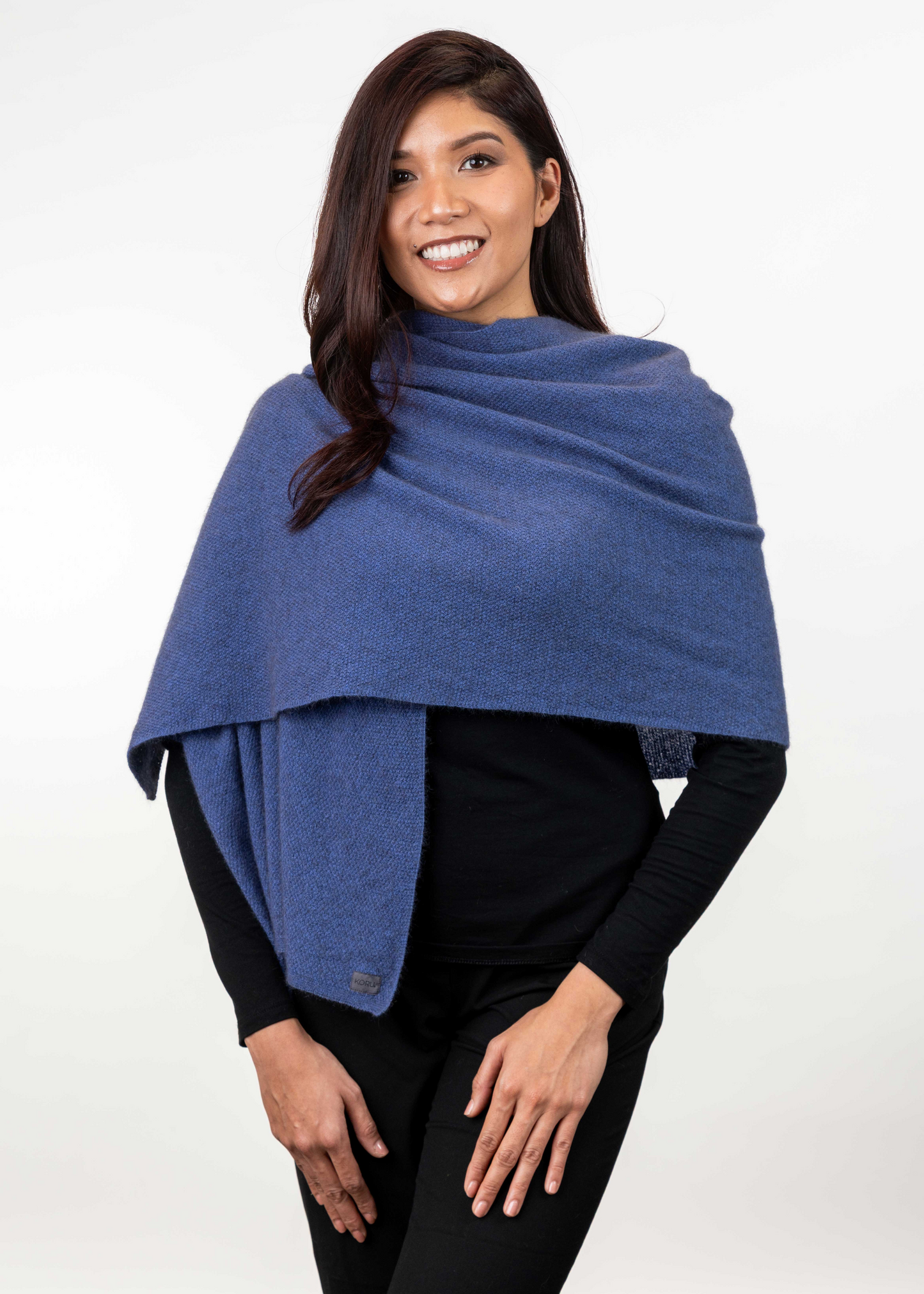 Merino Possum Moss Stitch Wrap - KO518