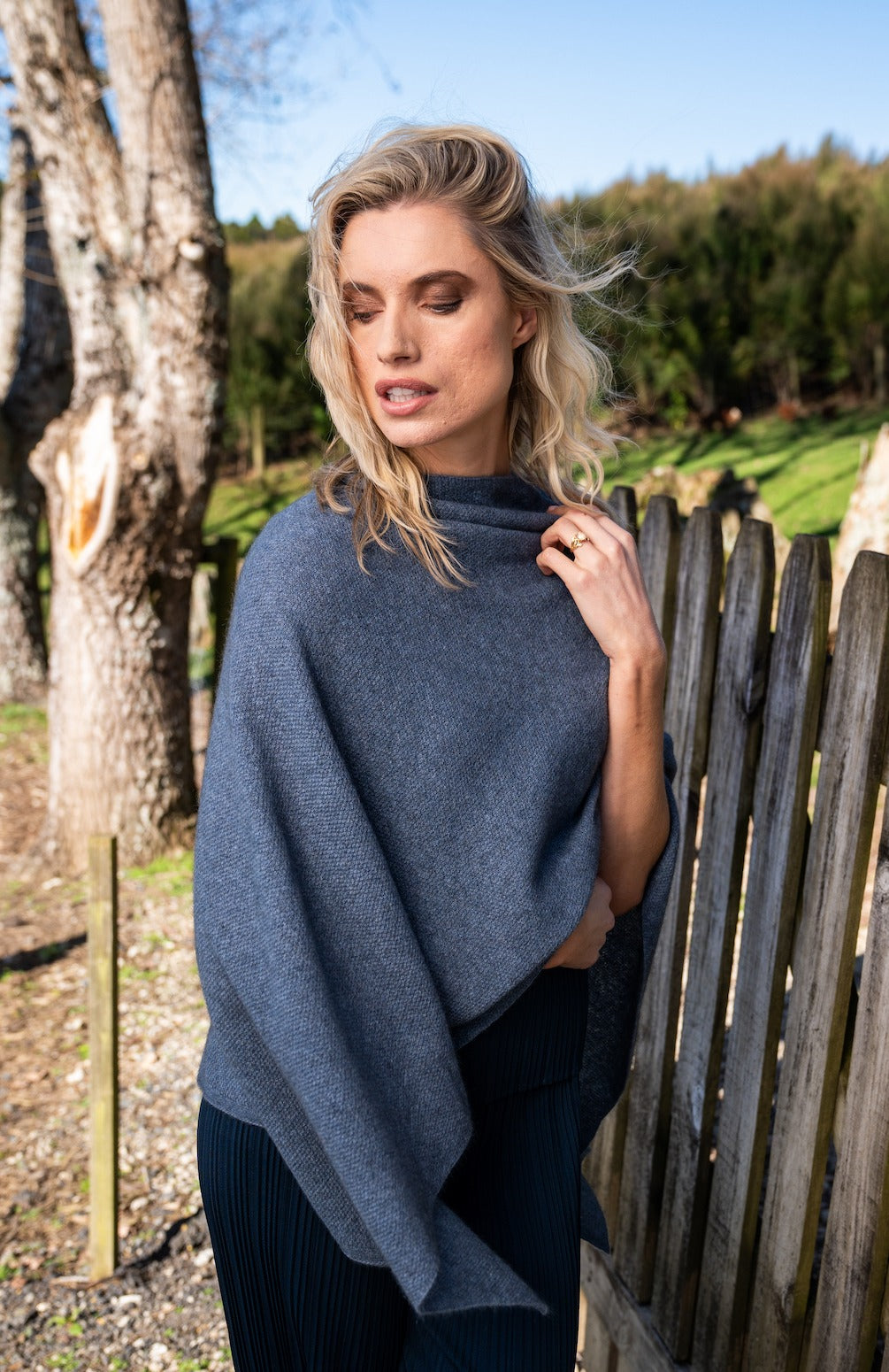 Merino Possum Two Way Poncho - KO798