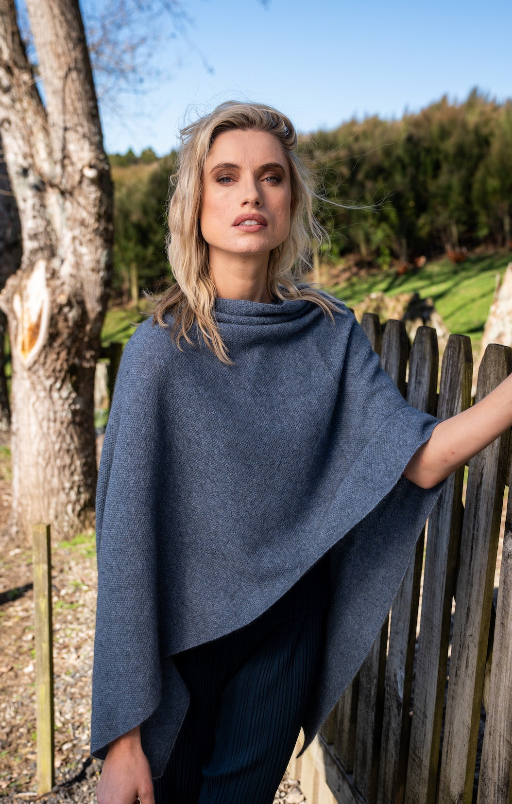 Merino Possum Two Way Poncho - KO798