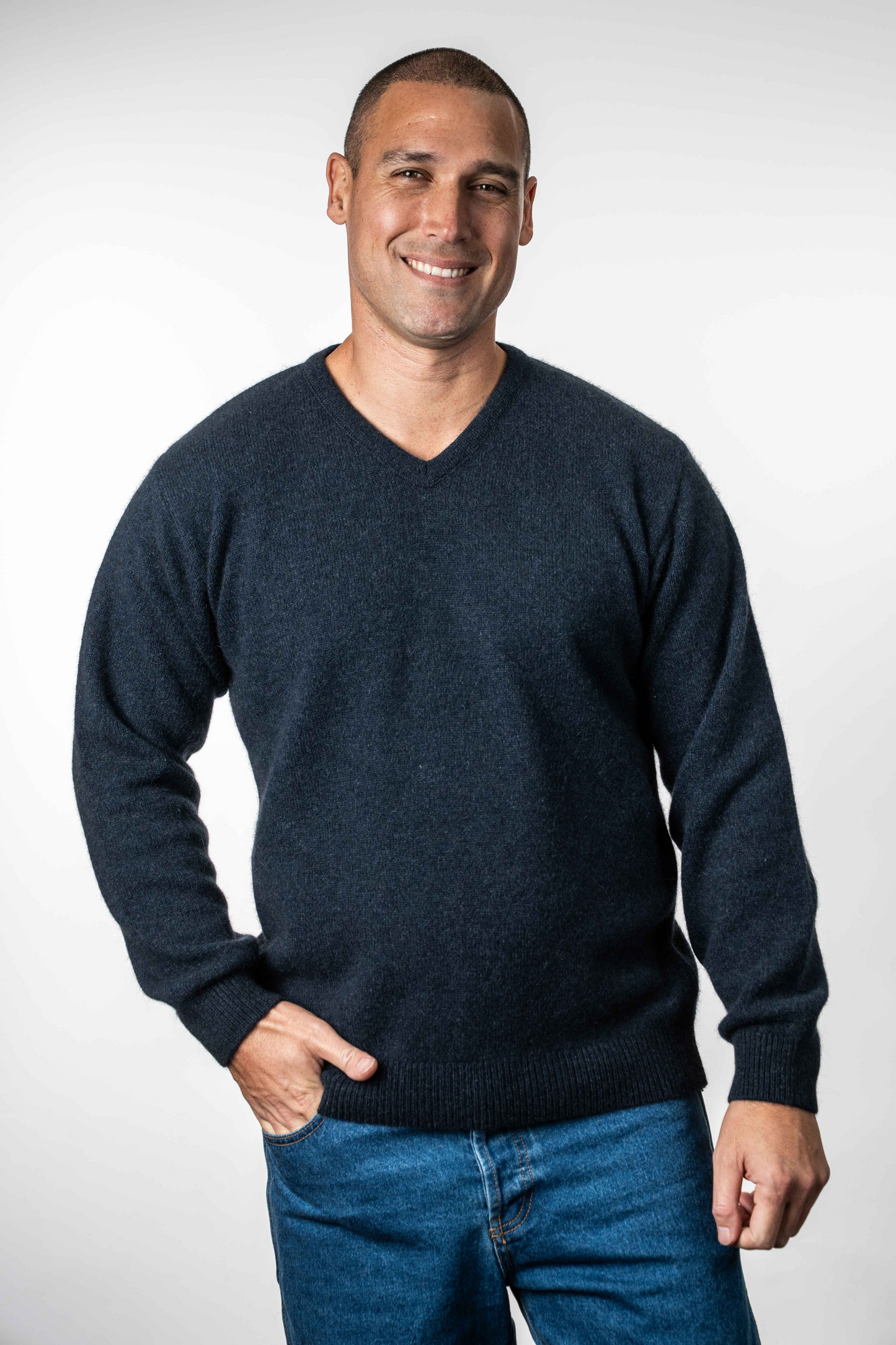 Merino Possum V Neck Jumper - KO841