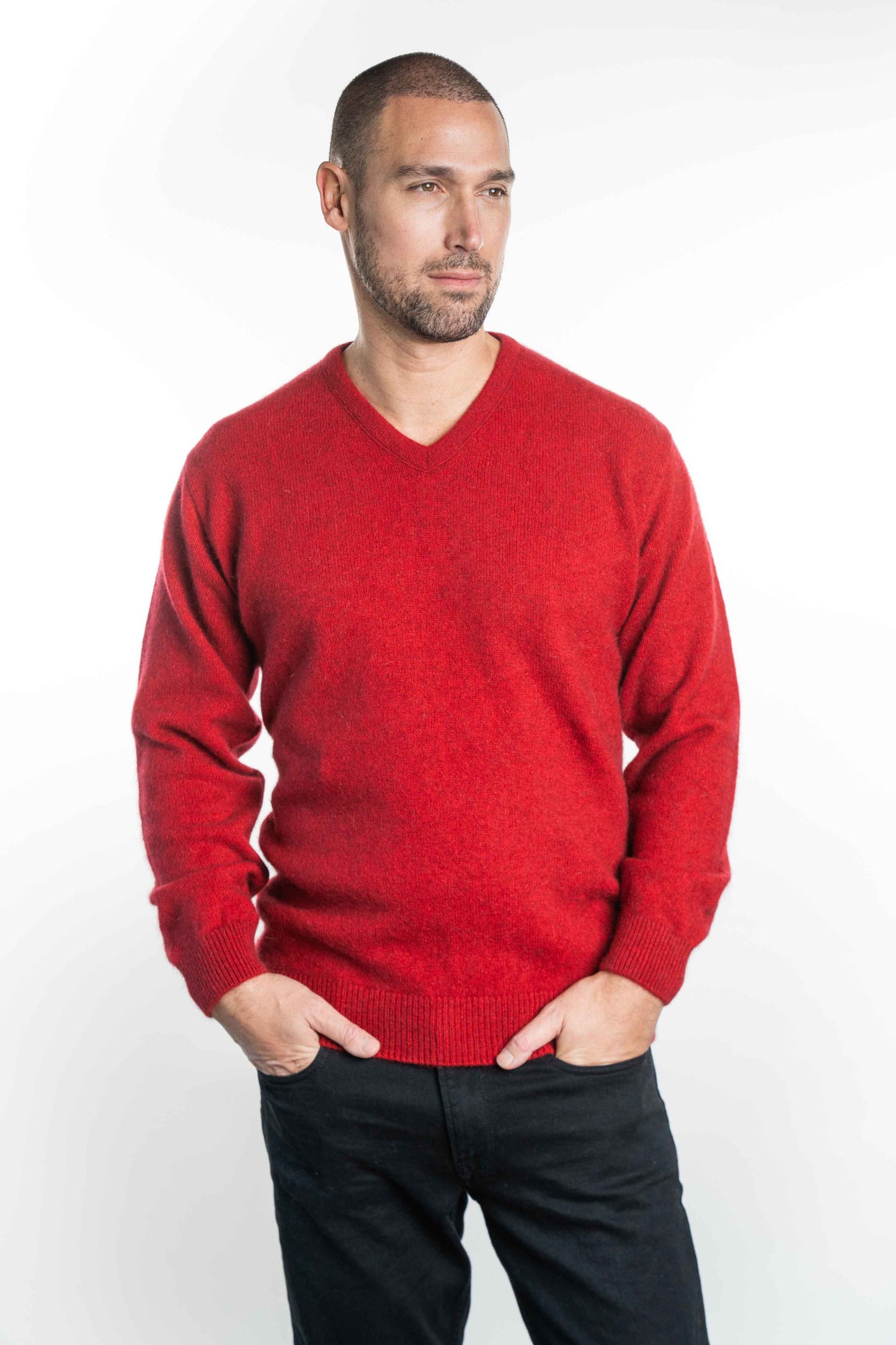 Merino Possum V Neck Jumper - KO841