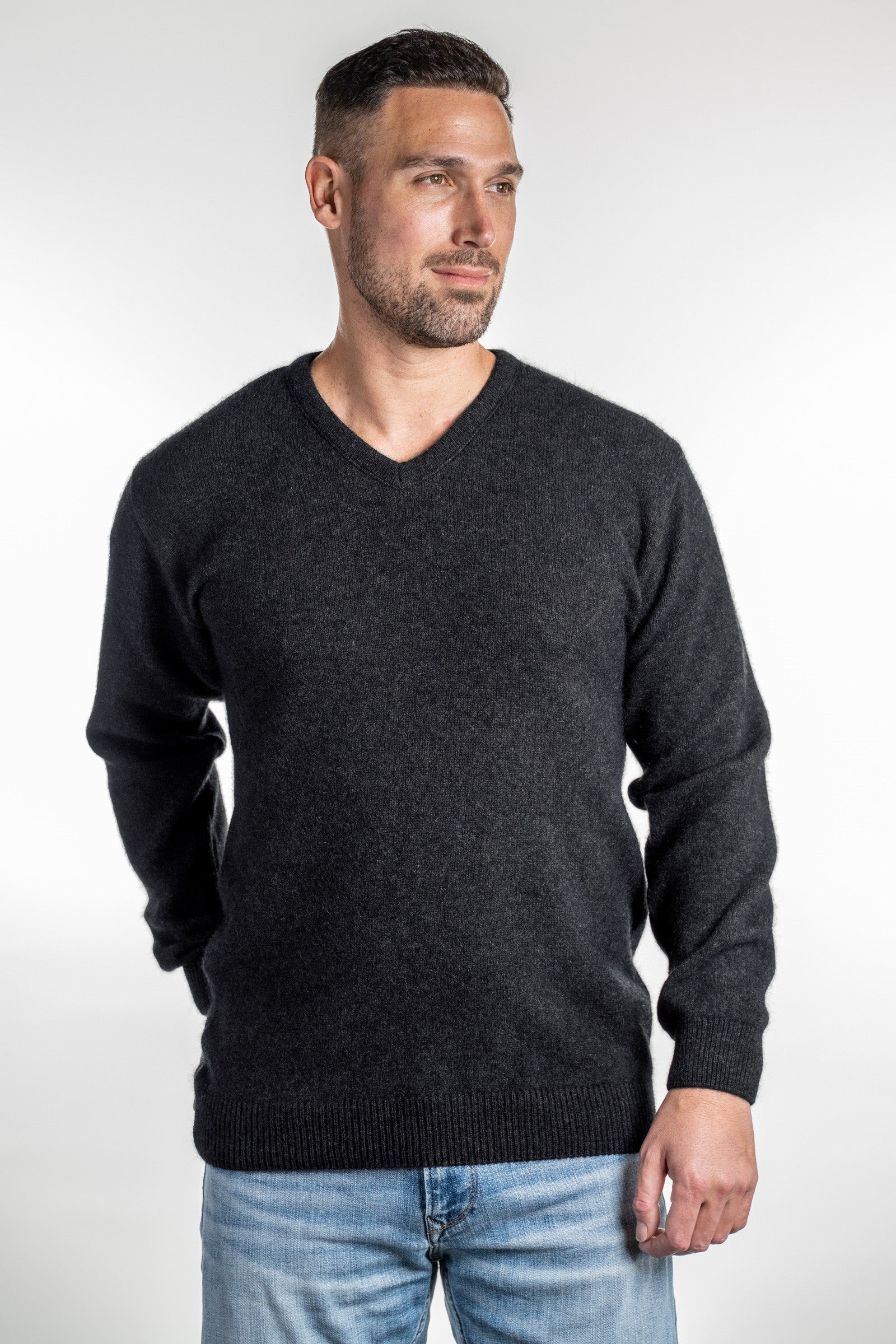 Merino Possum V Neck Jumper - KO841