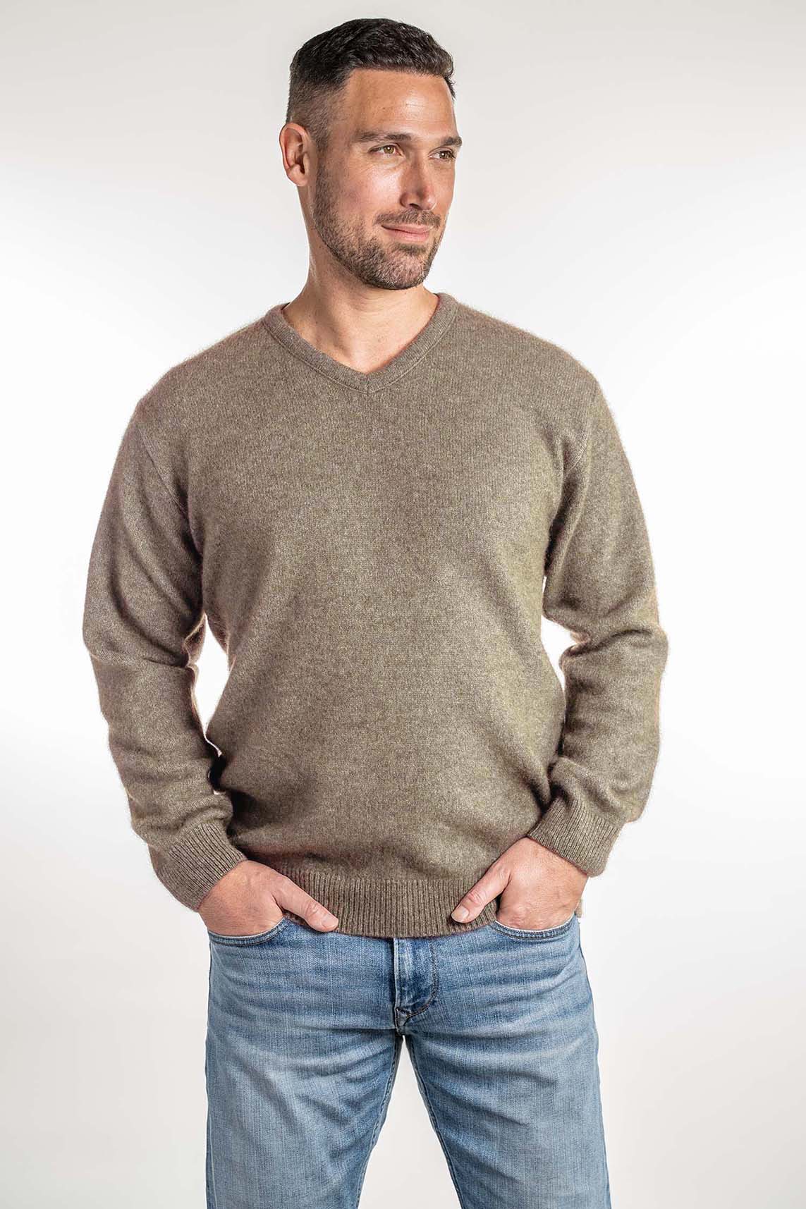 Merino Possum V Neck Jumper - KO841
