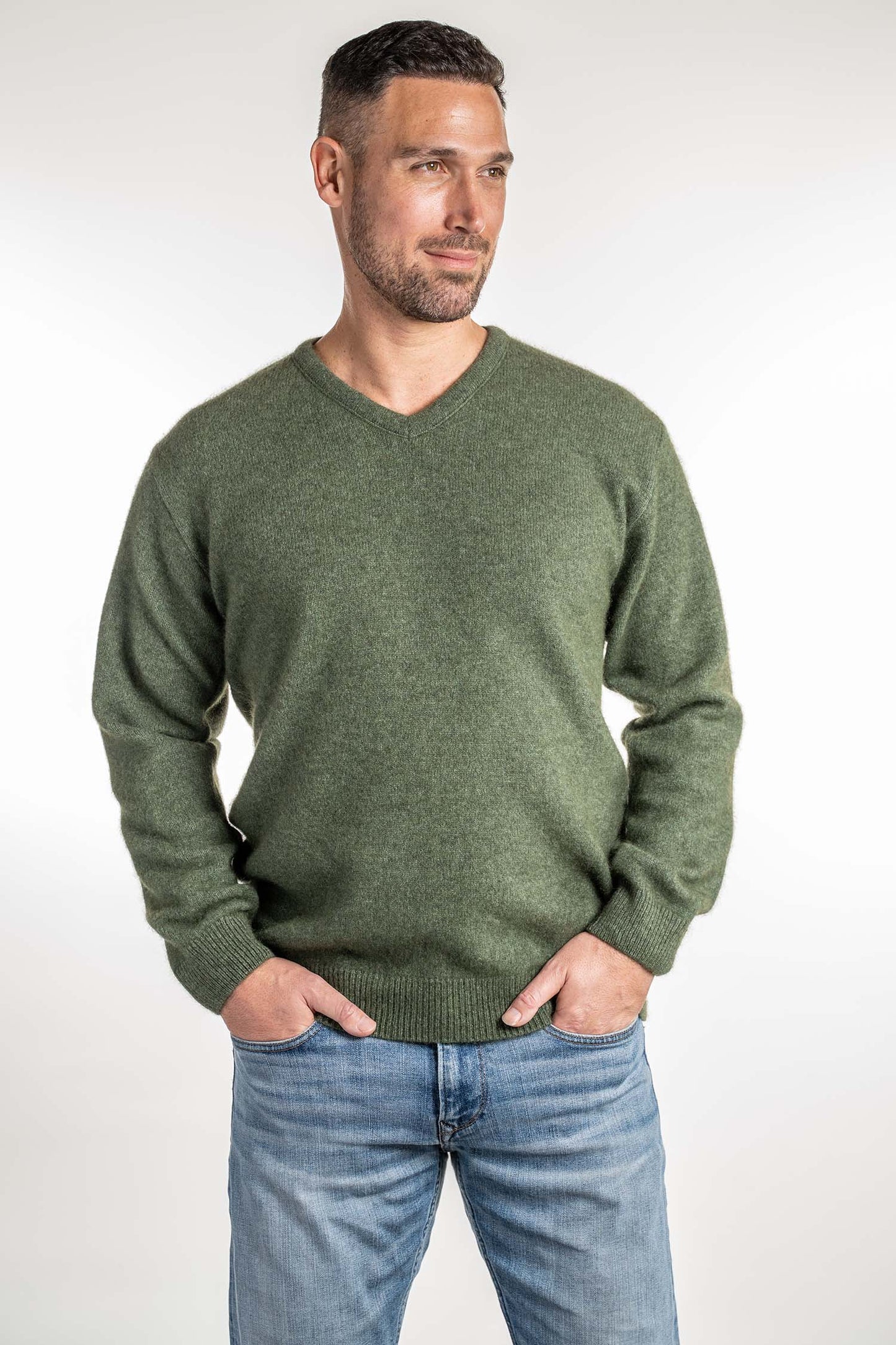 Merino Possum V Neck Jumper - KO841