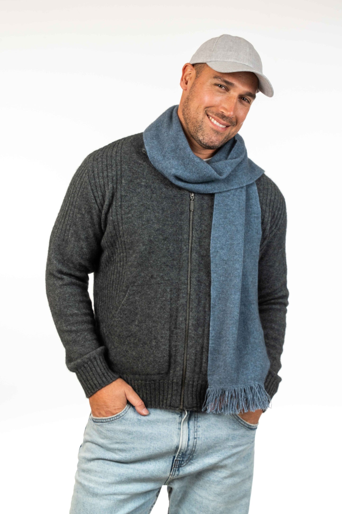 Merino Possum Scarf With Fringe - KO114