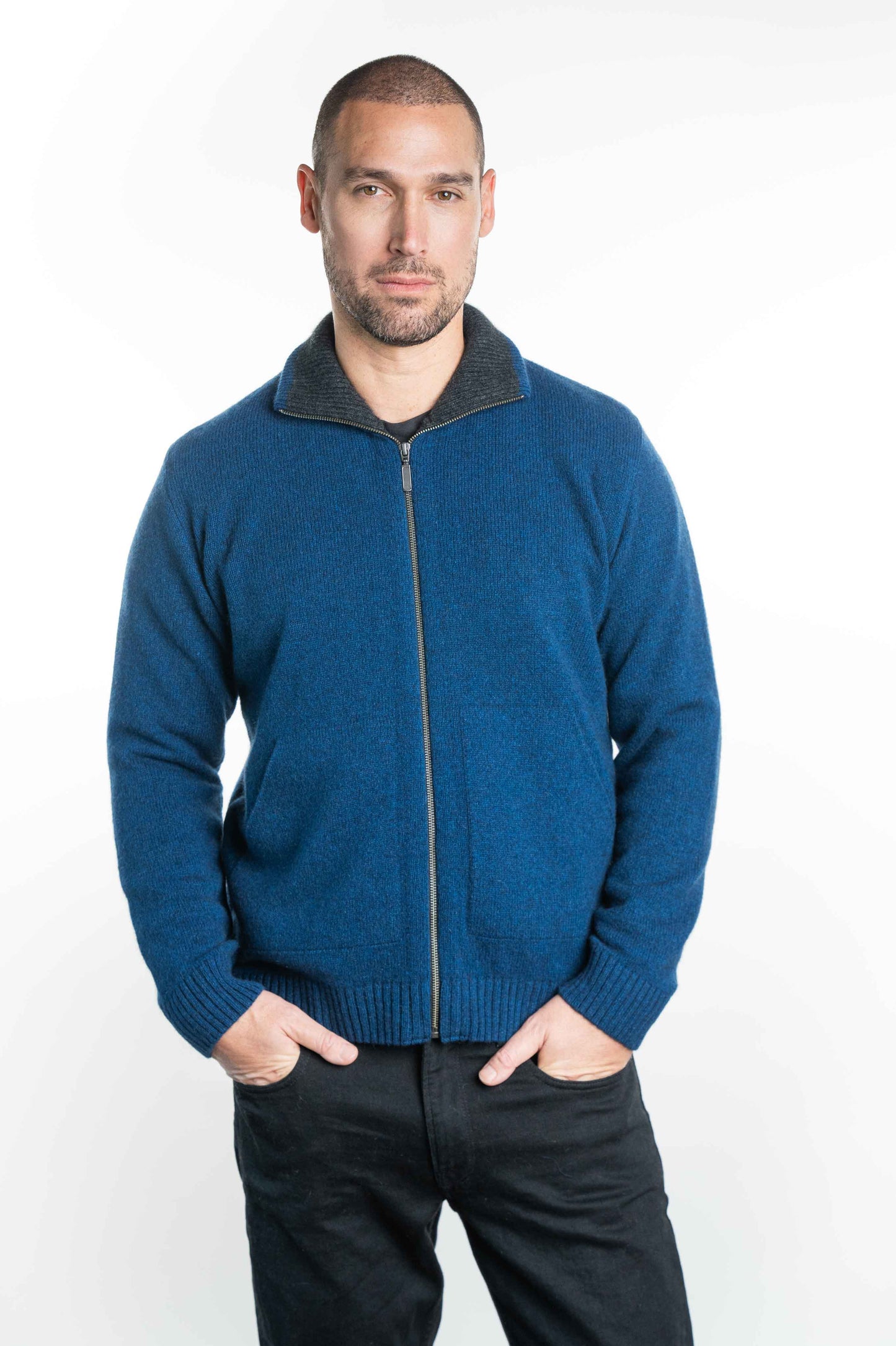 Merino Possum Zip Jacket with Pockets - TR8008