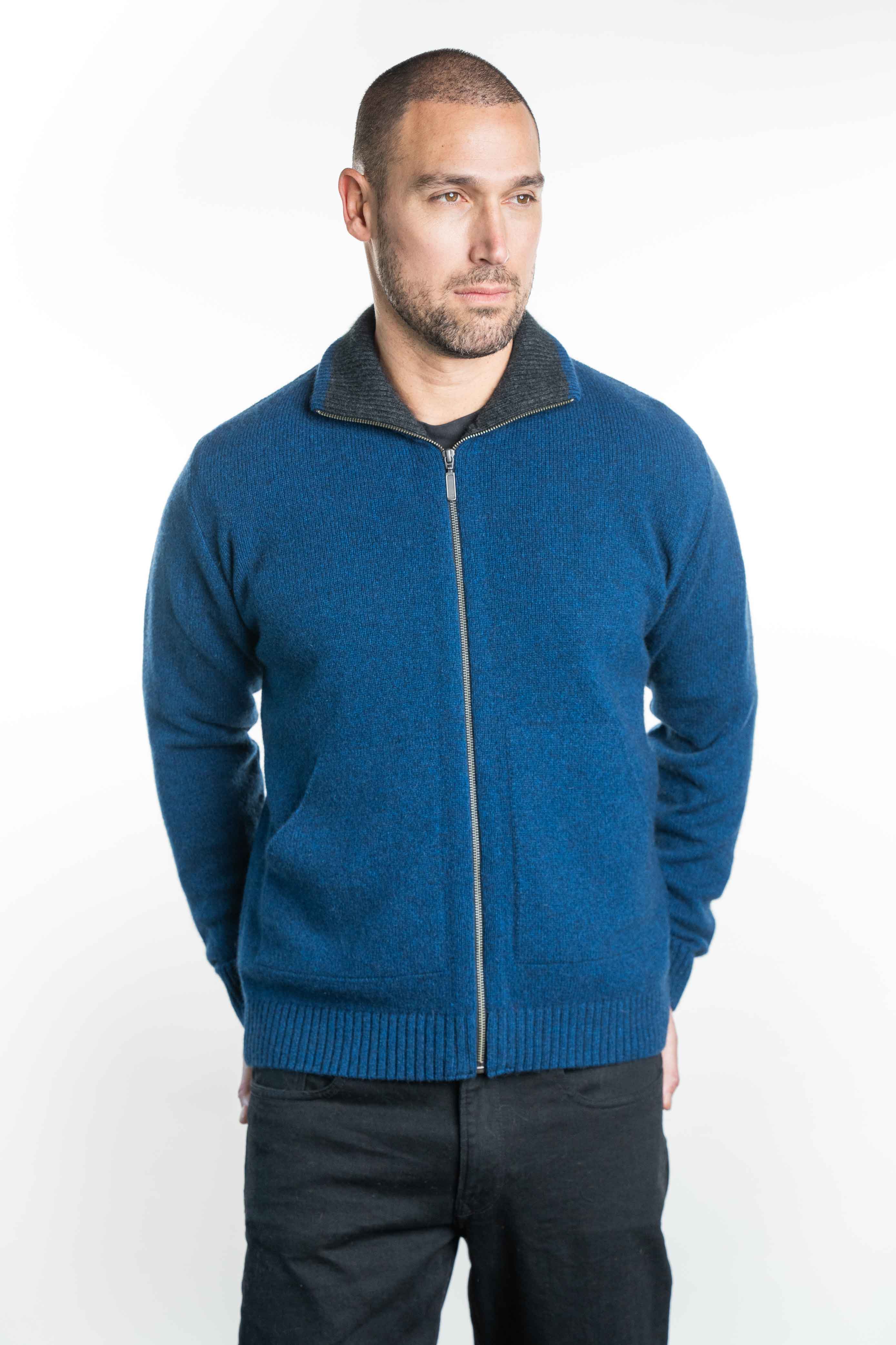 Merino Possum Zip Jacket with Pockets - TR8008