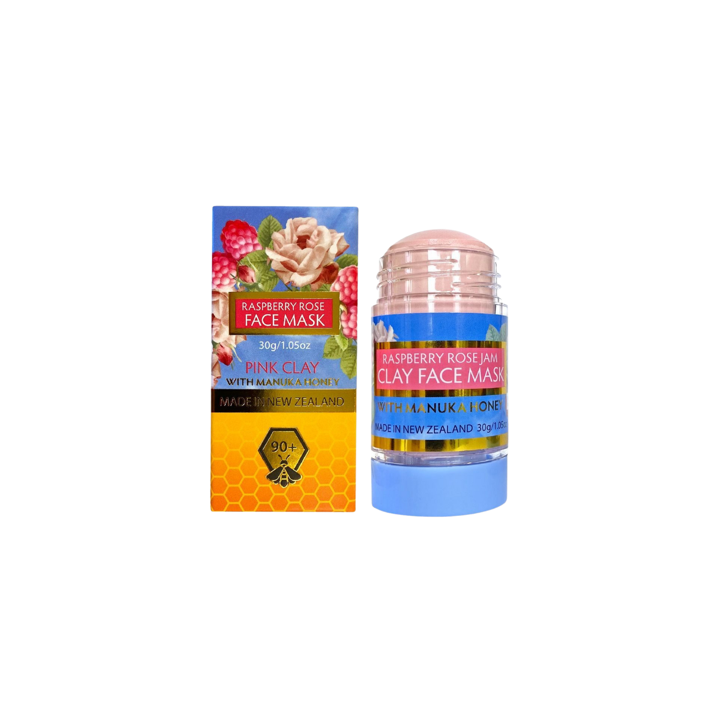 The Natural Land Raspberry Rose clay face mask