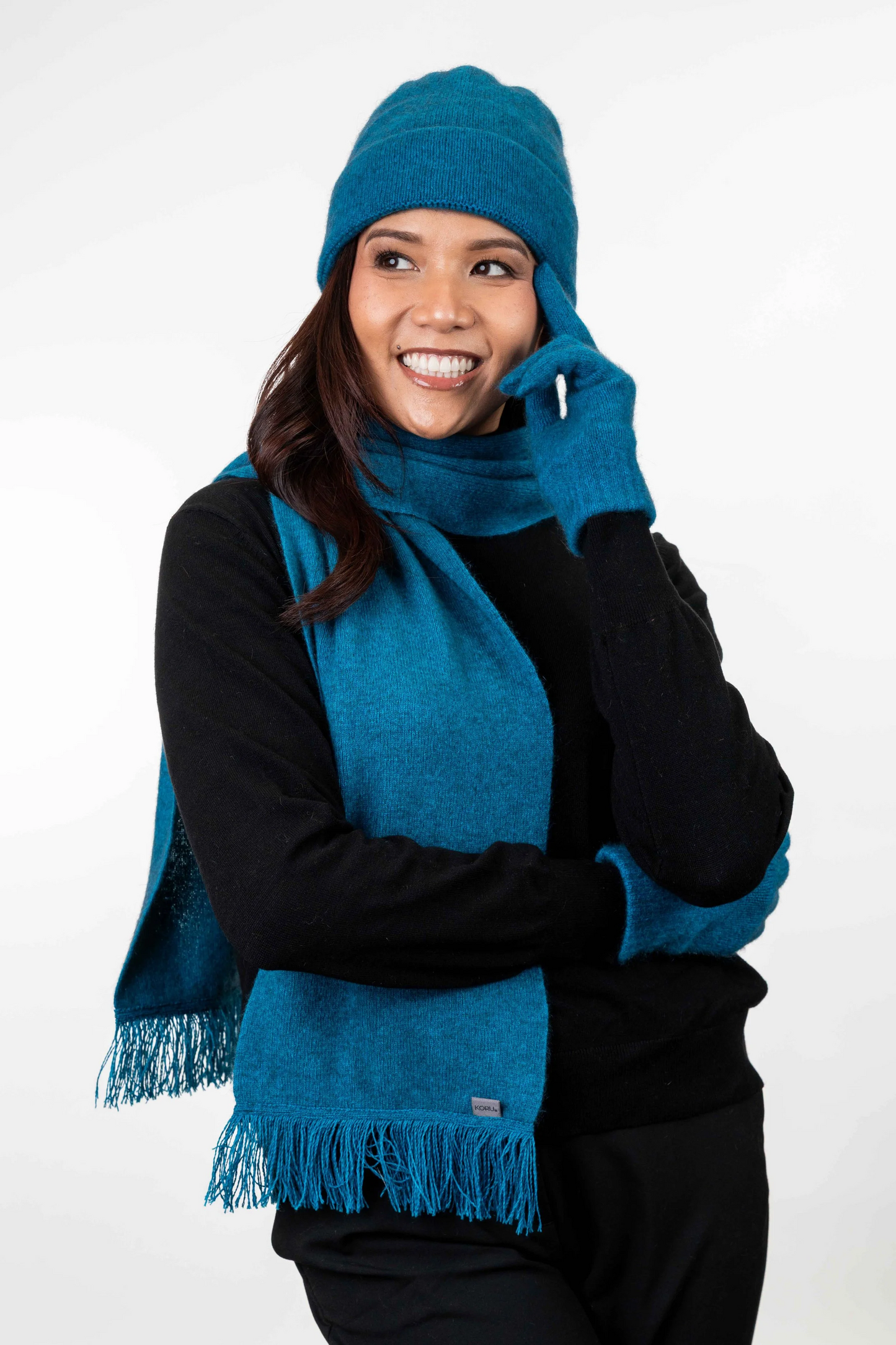 Merino Possum Scarf With Fringe - KO114