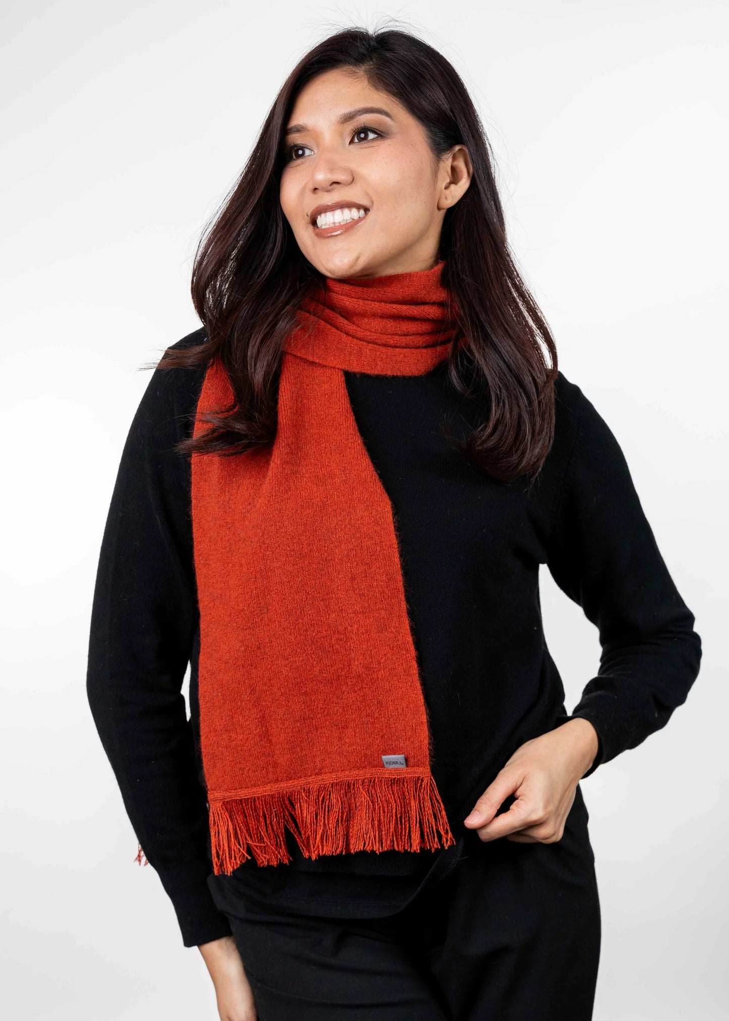Merino Possum Scarf With Fringe - KO114