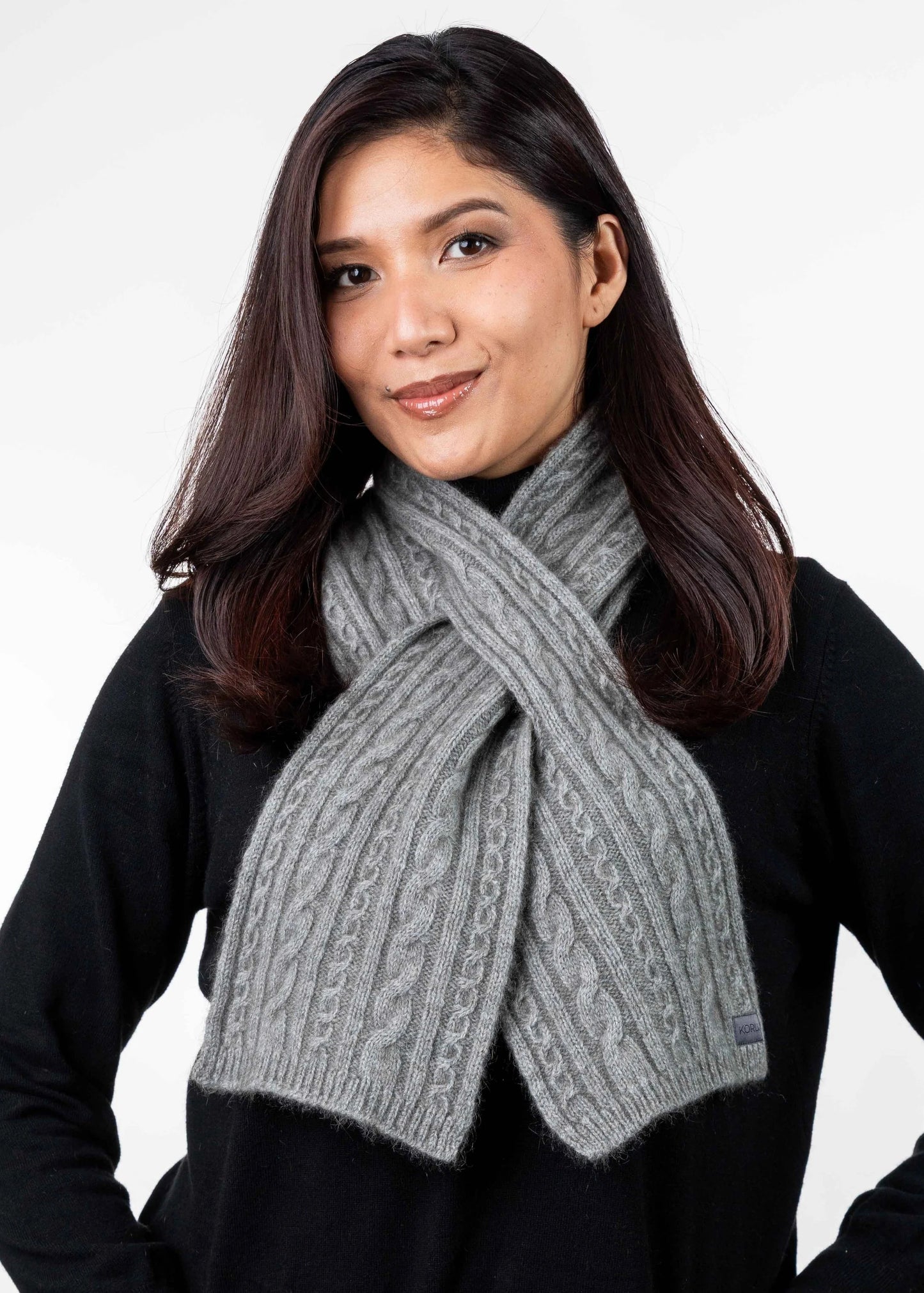 Merino Possum Cable Scarf - KO132