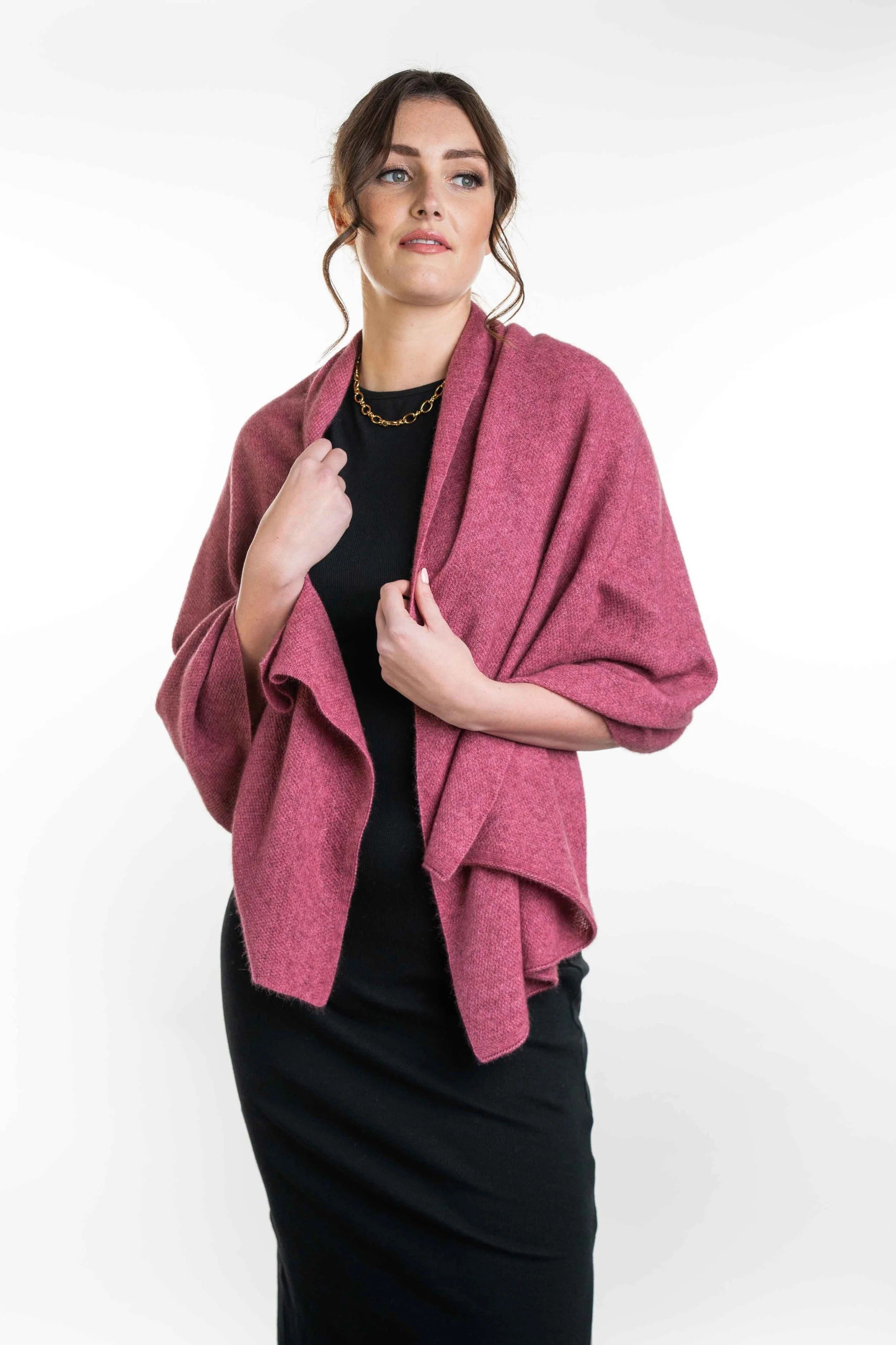 Merino Possum Moss Stitch Wrap - KO518