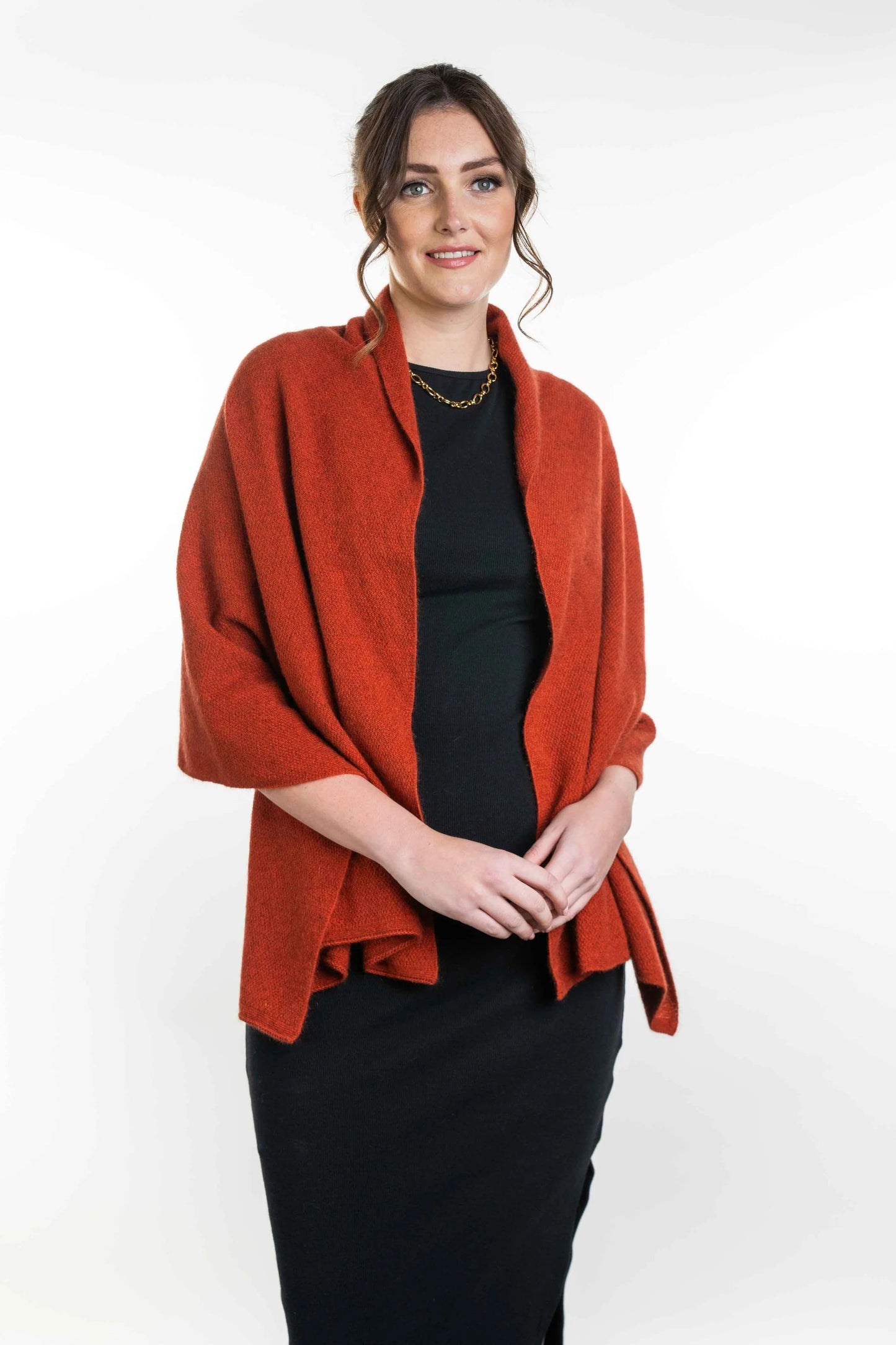 Merino Possum Moss Stitch Wrap - KO518