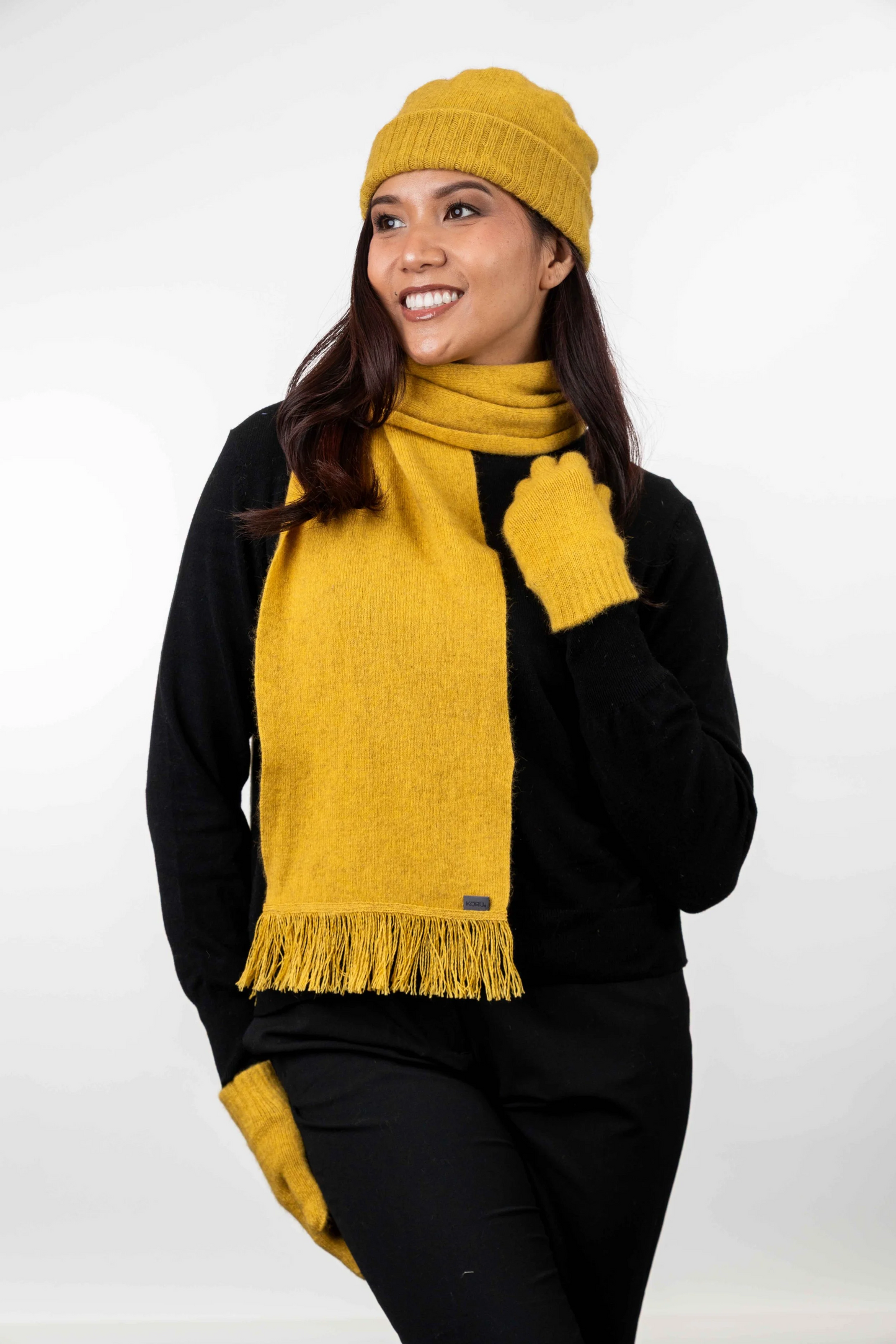 Merino Possum Scarf With Fringe - KO114