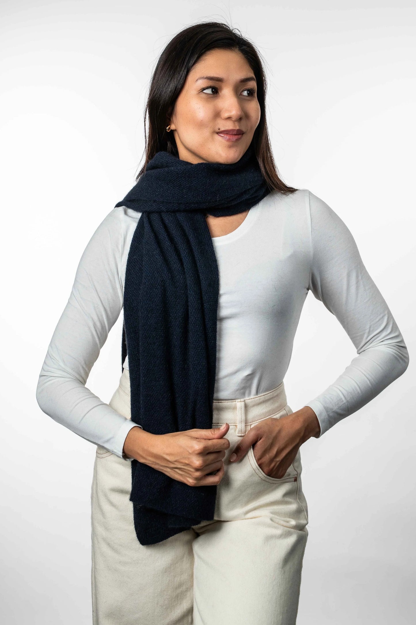 Merino Possum Moss Stitch Wrap - KO518