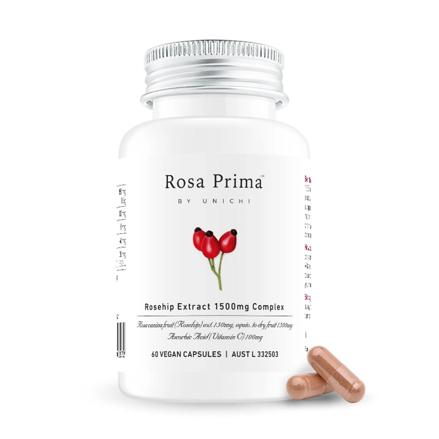 Unichi Rosa Prima Rosehip Extract 1500mg Complex 60c (2028.08)